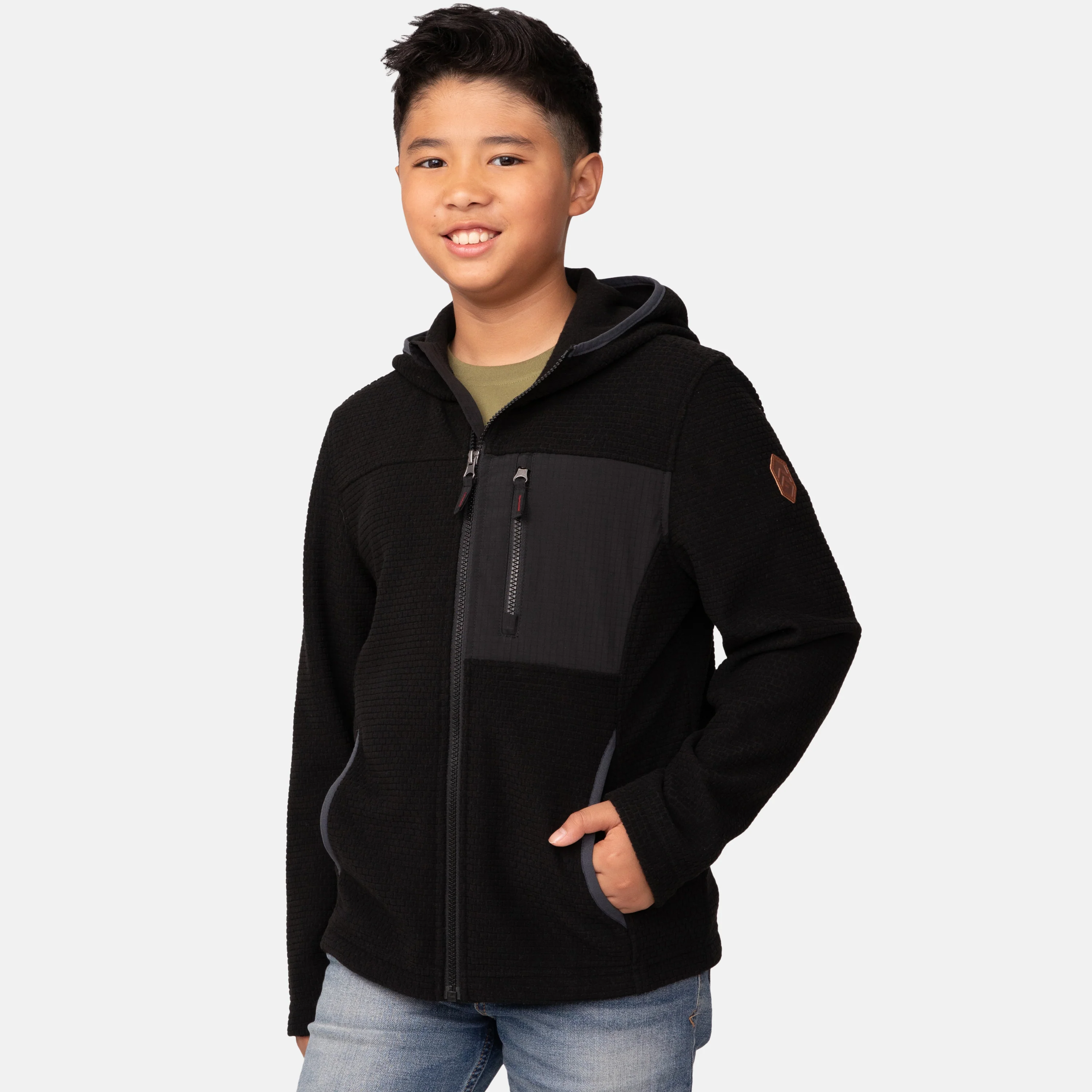 Boys' Brick Fleece Hoodie Jacket - Image 10