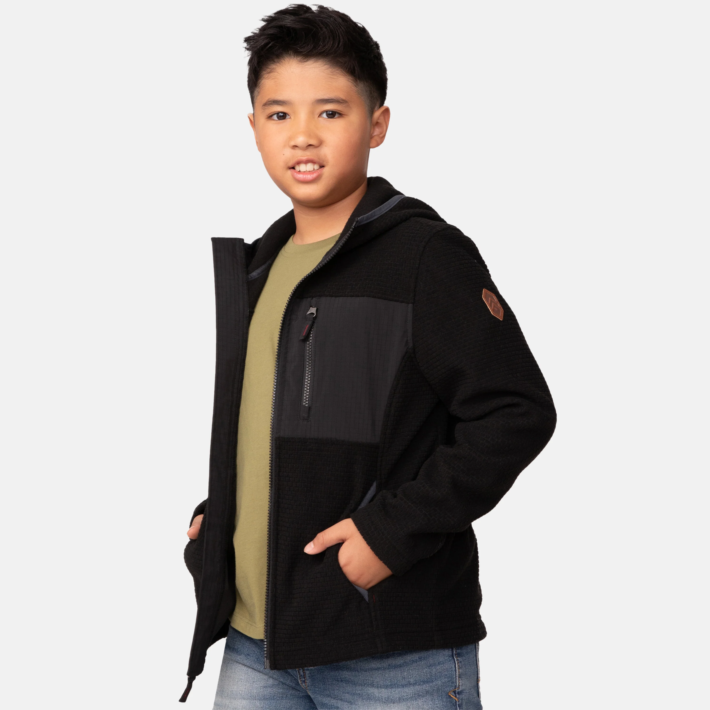 Boys' Brick Fleece Hoodie Jacket - Image 11