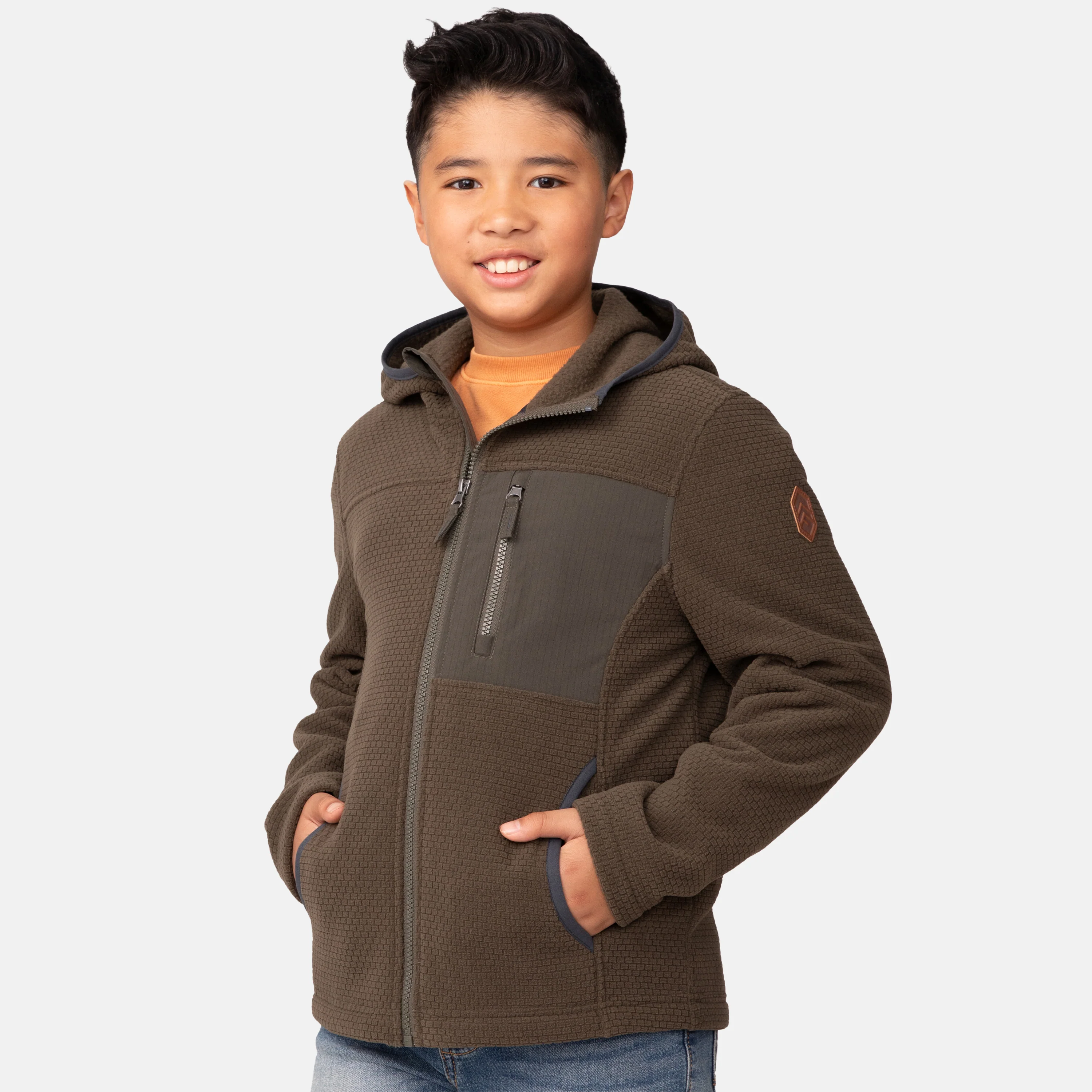 Boys' Brick Fleece Hoodie Jacket - Image 13