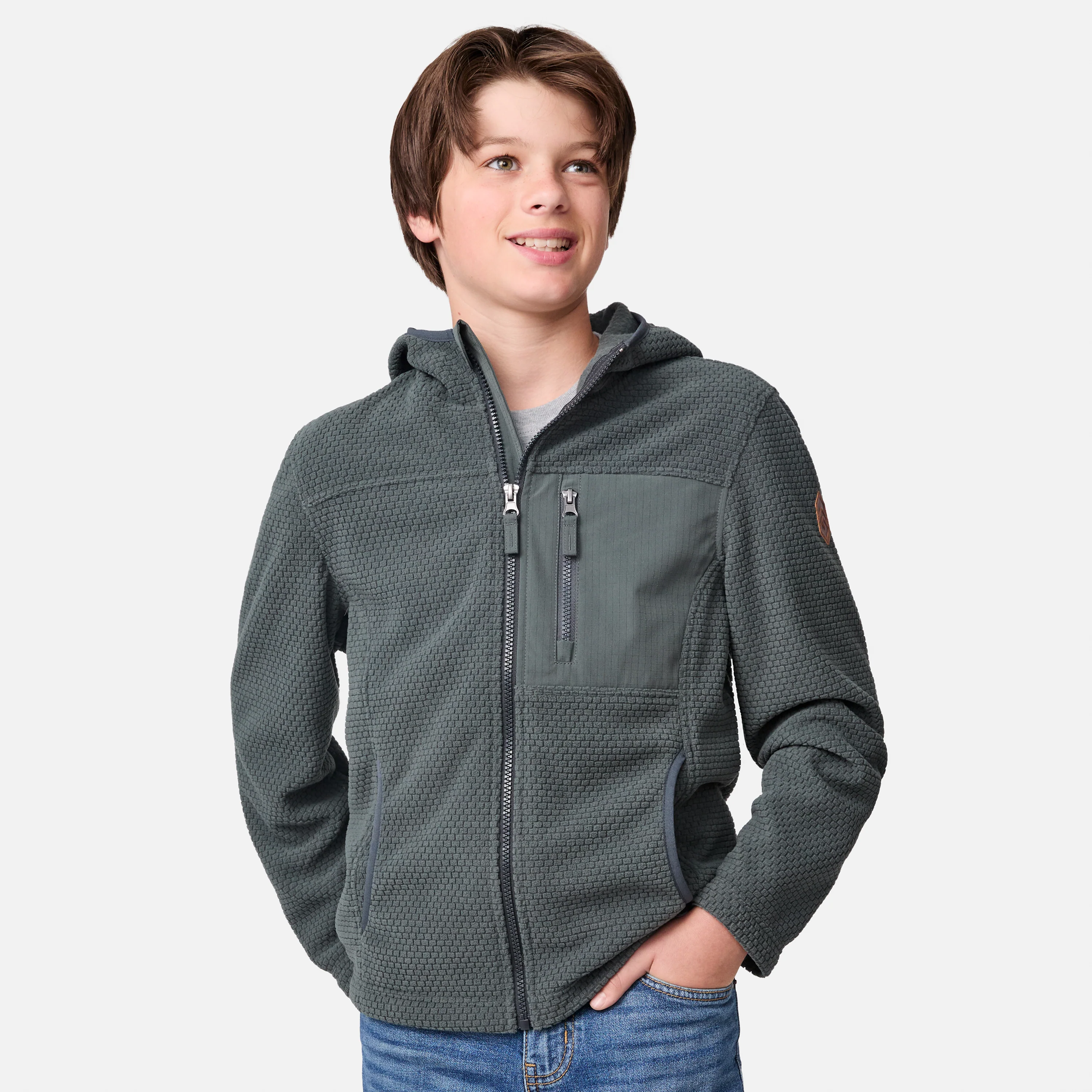 Boys' Brick Fleece Hoodie Jacket - Image 19