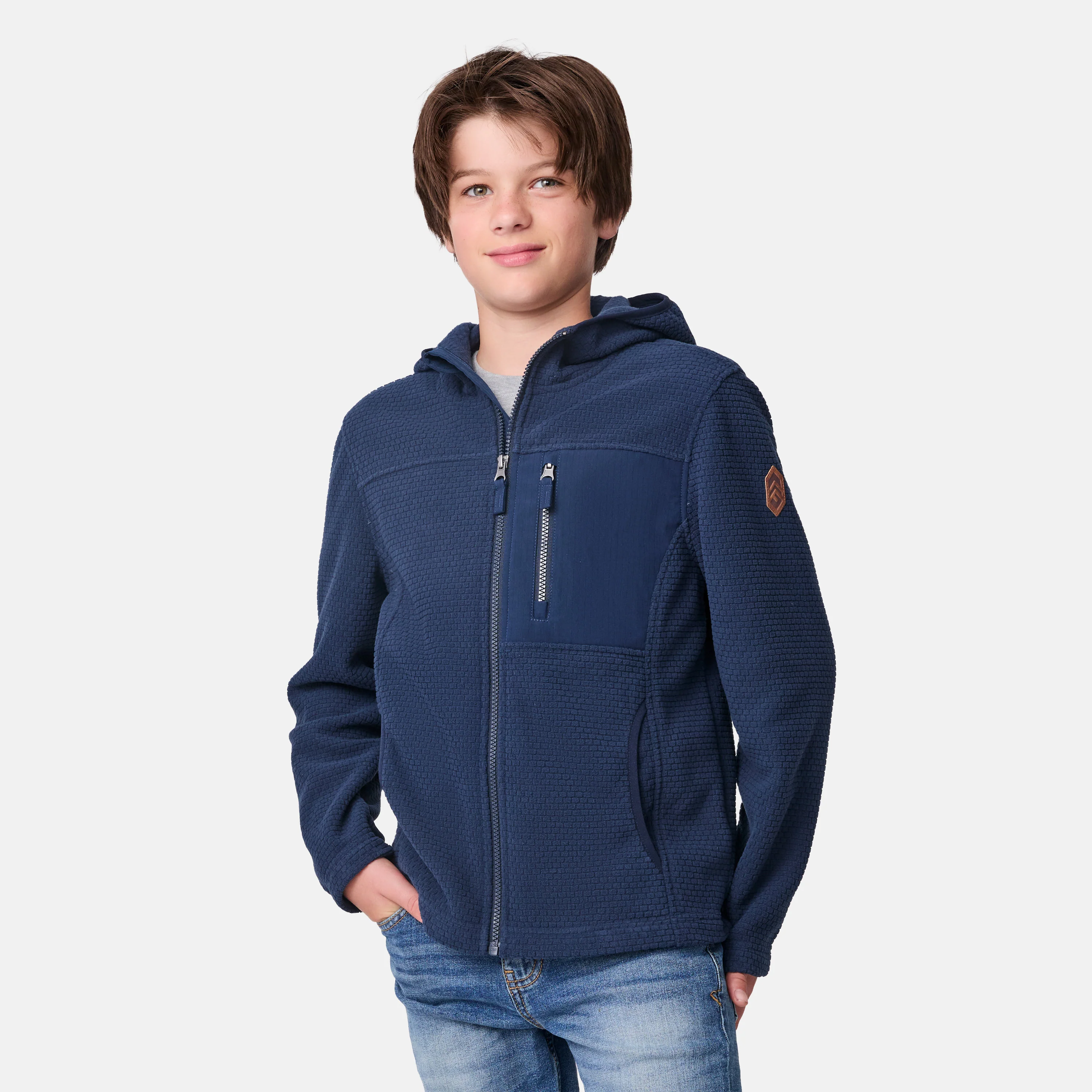 Boys' Brick Fleece Hoodie Jacket - Image 4