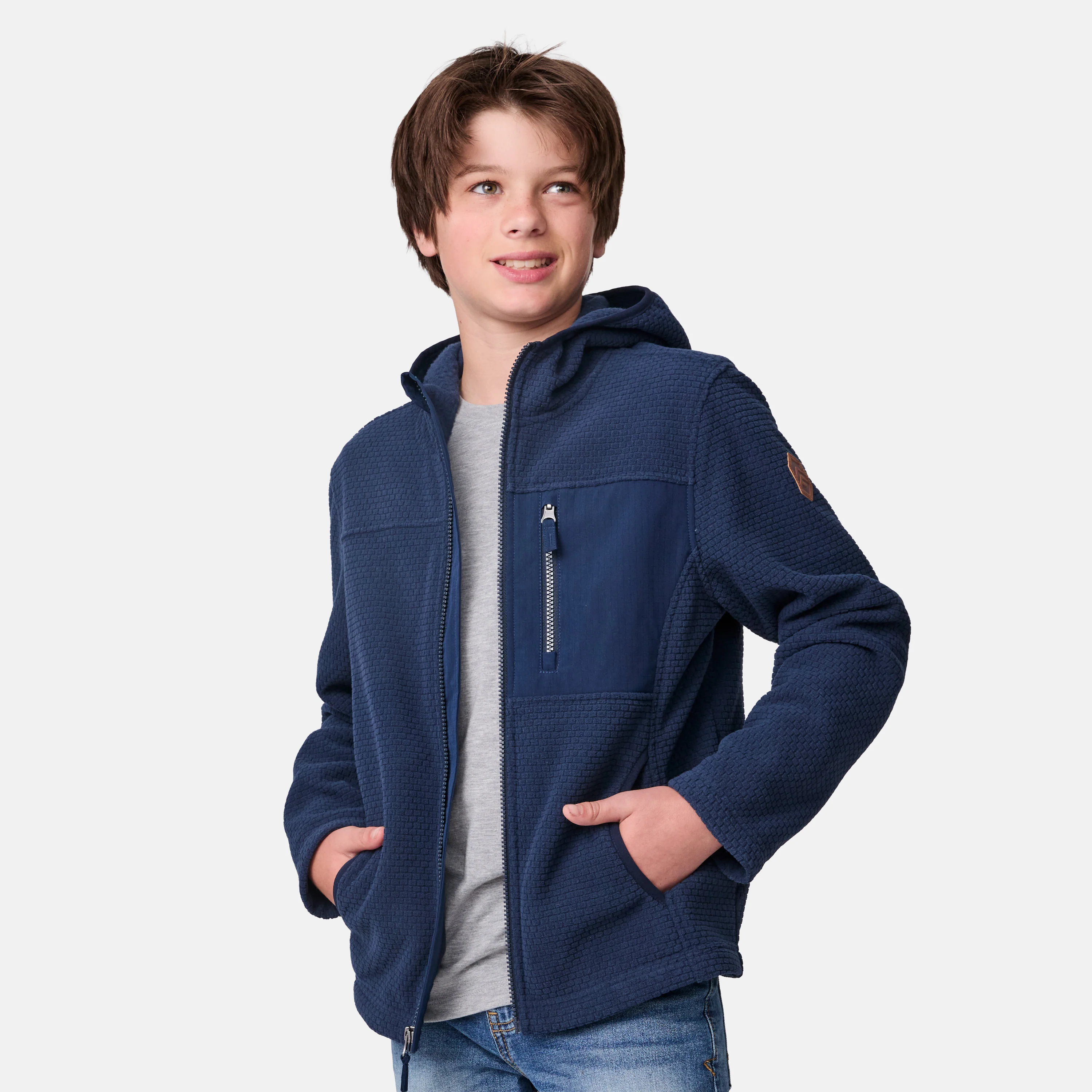 Boys' Brick Fleece Hoodie Jacket - Image 6