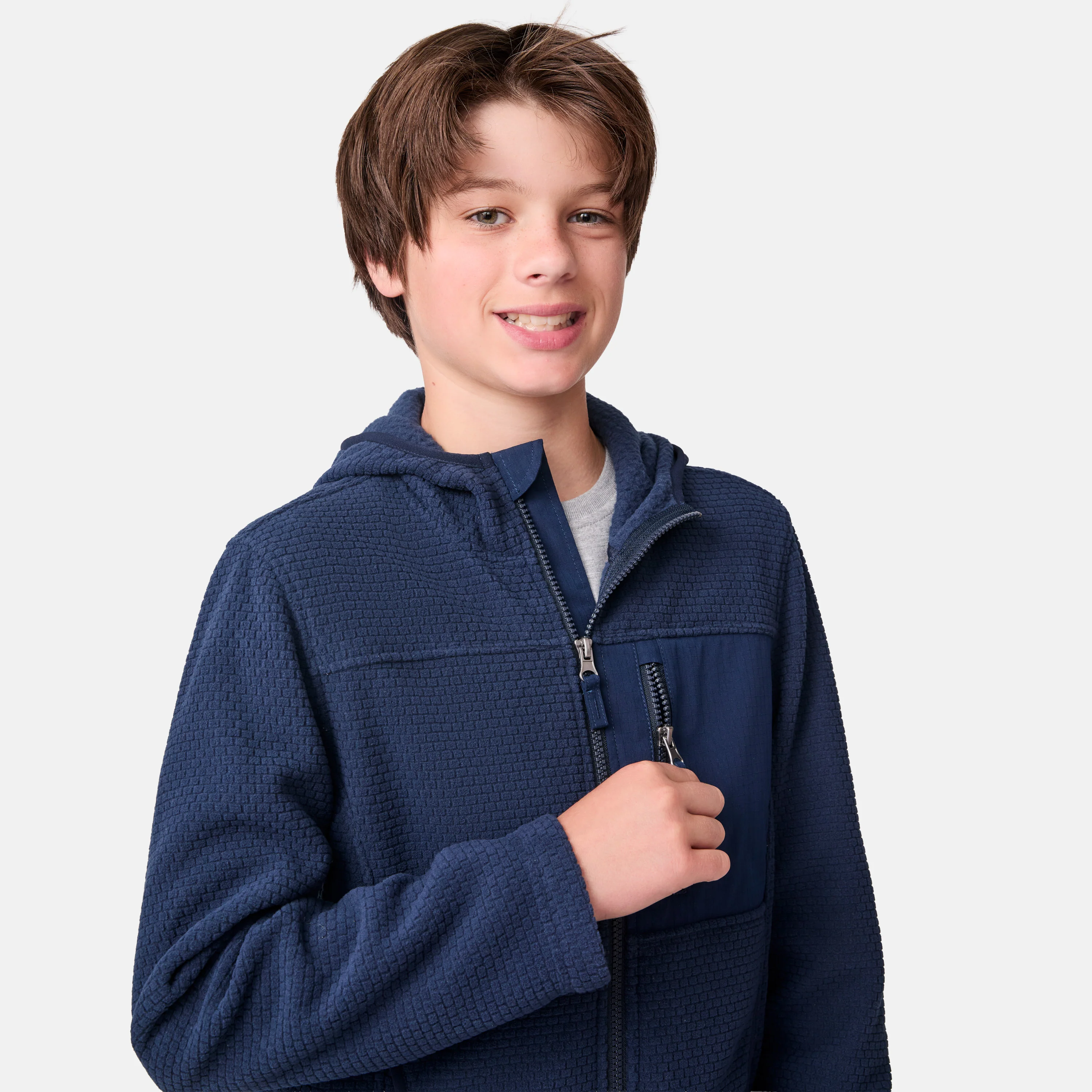 Boys' Brick Fleece Hoodie Jacket - Image 7