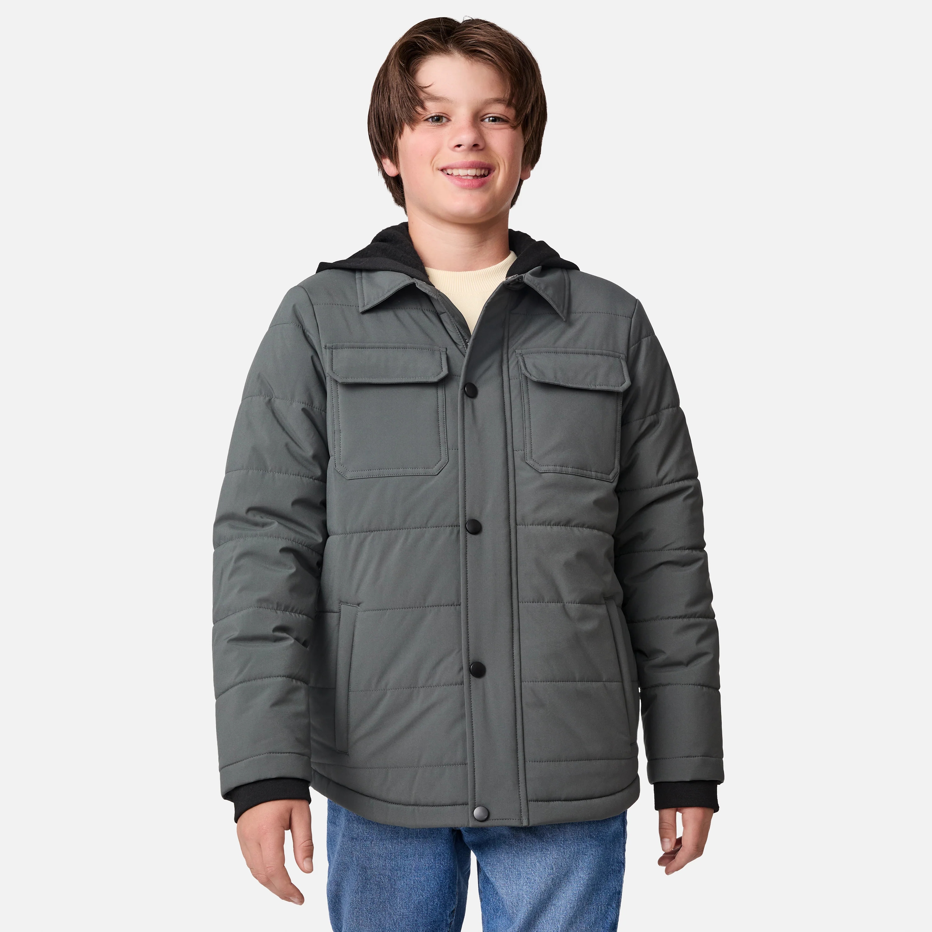 Boys' Trail Puffer Hoodie Shacket - Image 12