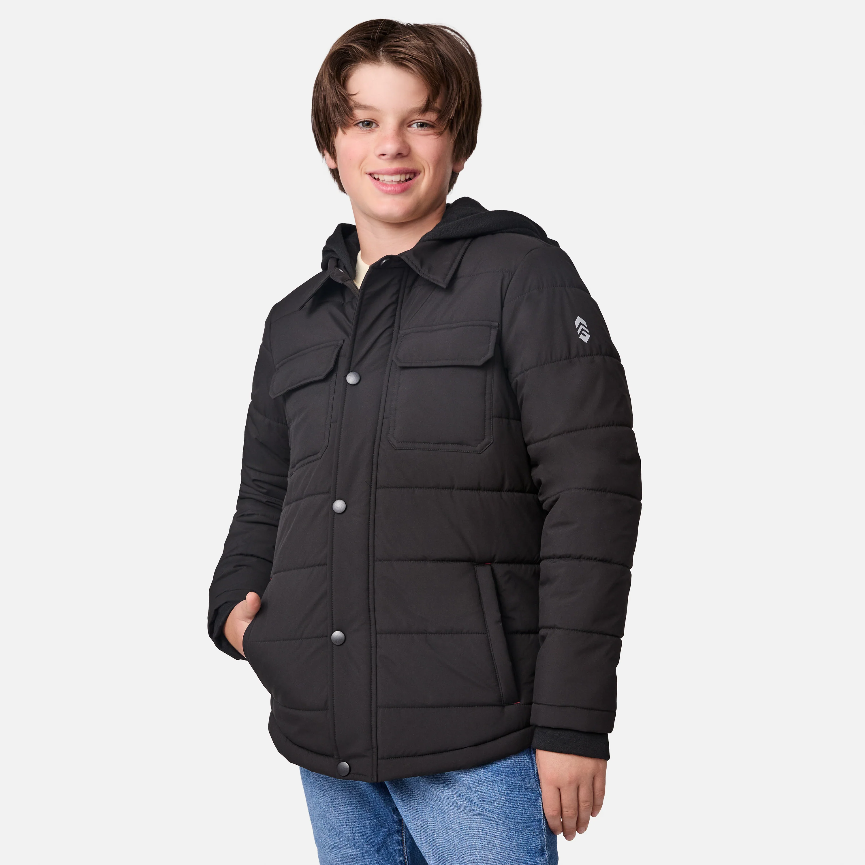 Boys' Trail Puffer Hoodie Shacket - Image 14