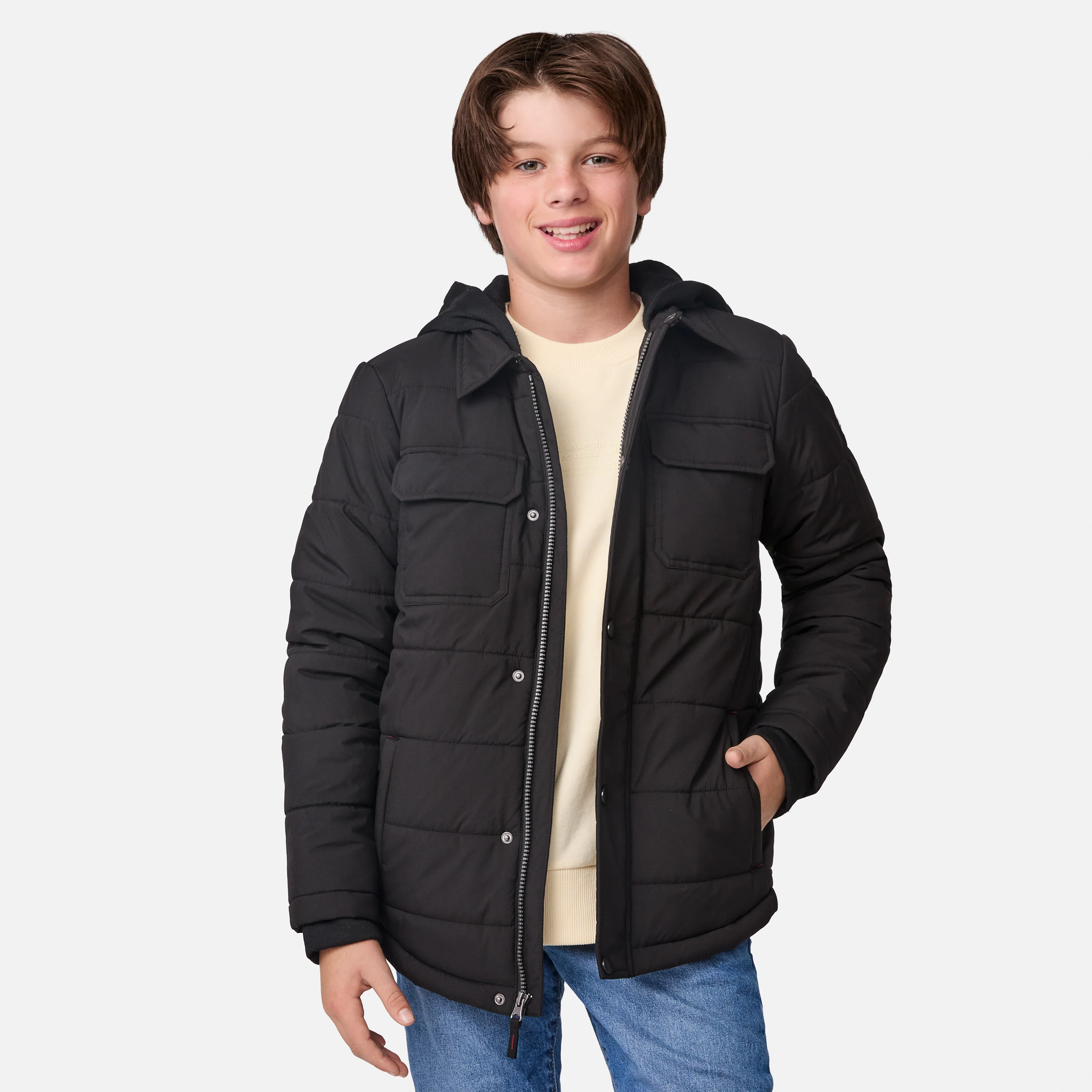 Boys' Trail Puffer Hoodie Shacket - Image 15
