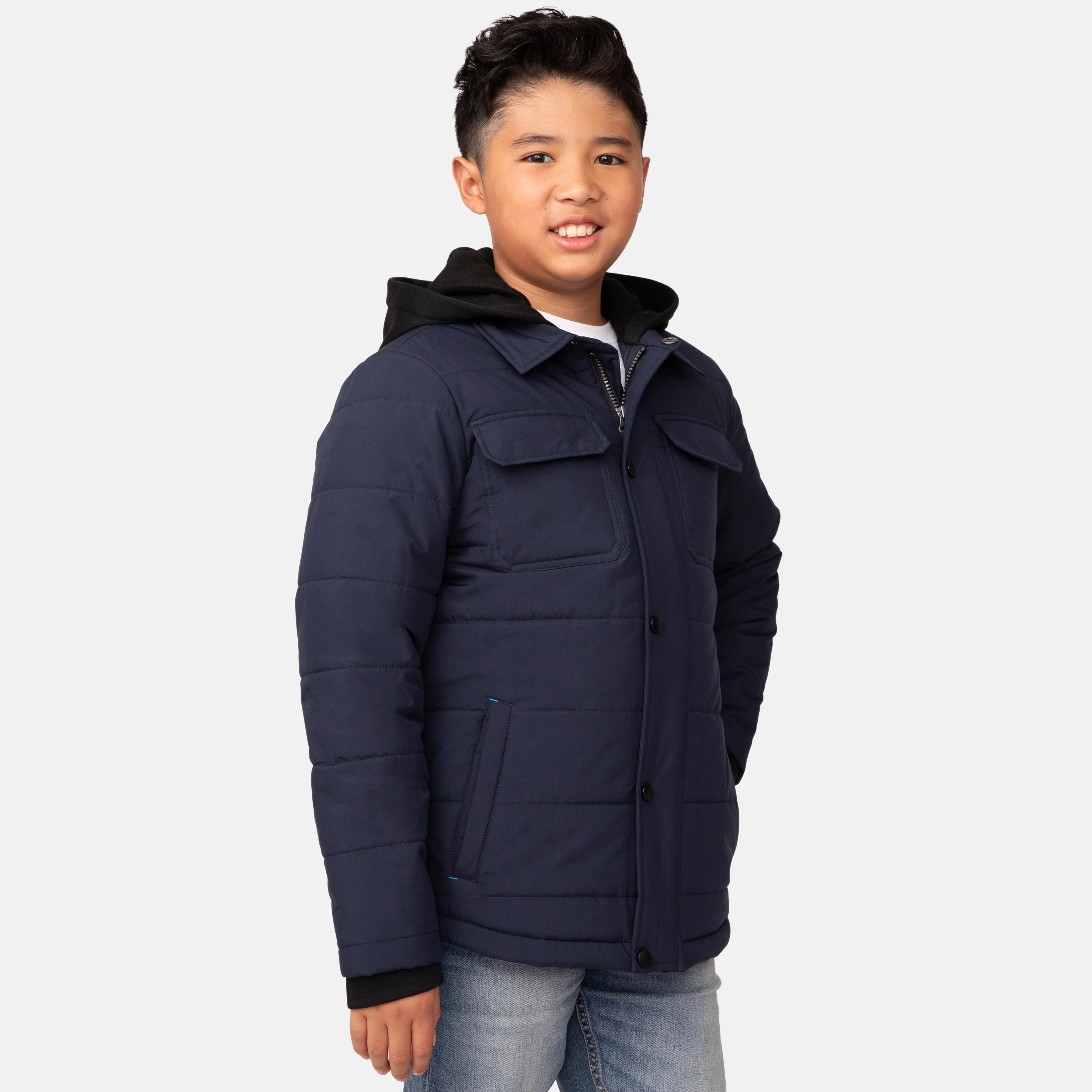 Boys' Trail Puffer Hoodie Shacket - Image 3