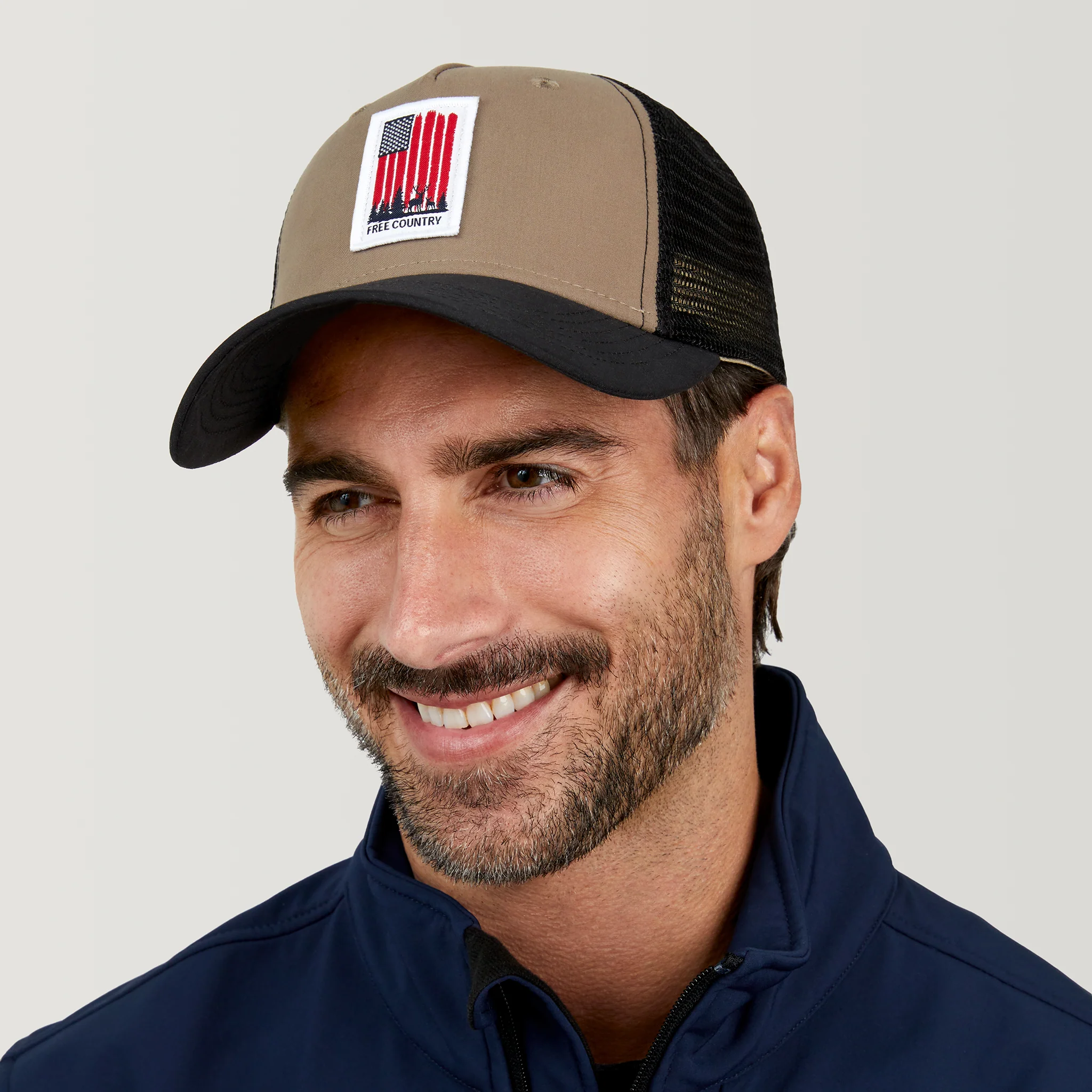 Free Country Five Panel American Flag Trucker Hat - Image 3