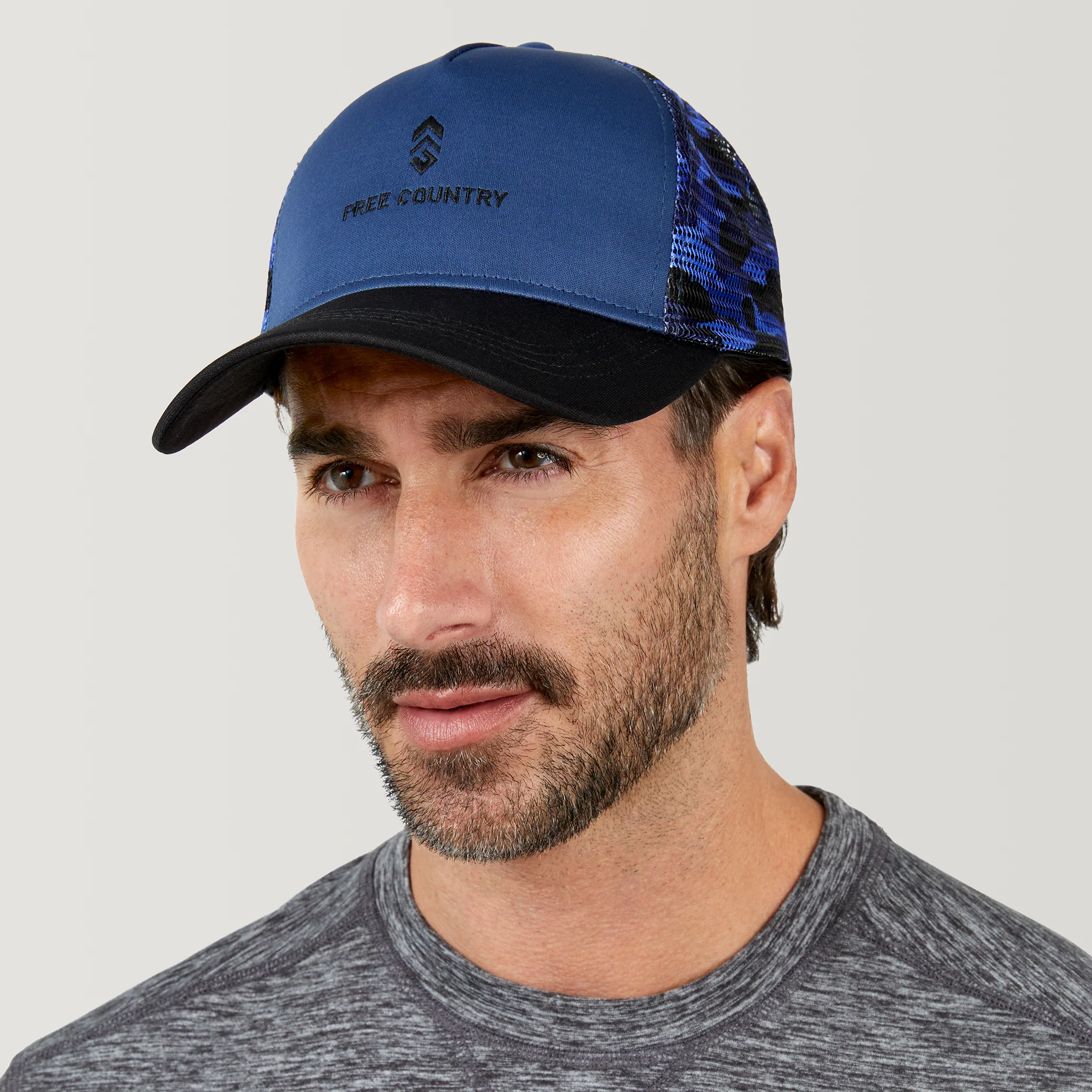 Free Country Five Panel Camo Trucker Hat - Image 10