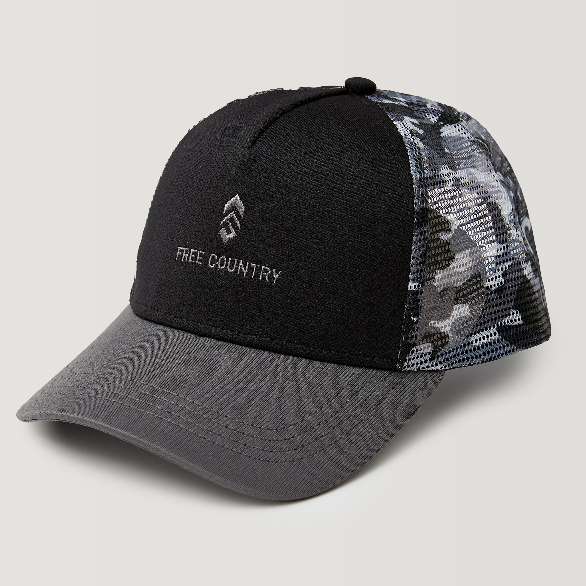 Free Country Five Panel Camo Trucker Hat - Image 12