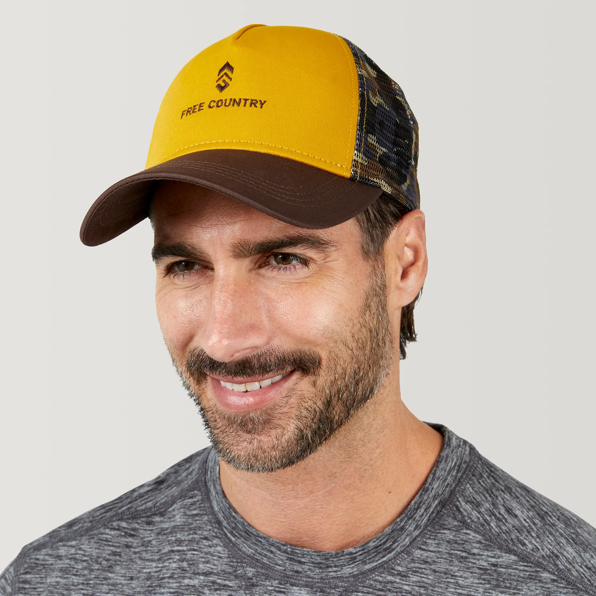 Free Country Five Panel Camo Trucker Hat - Image 7