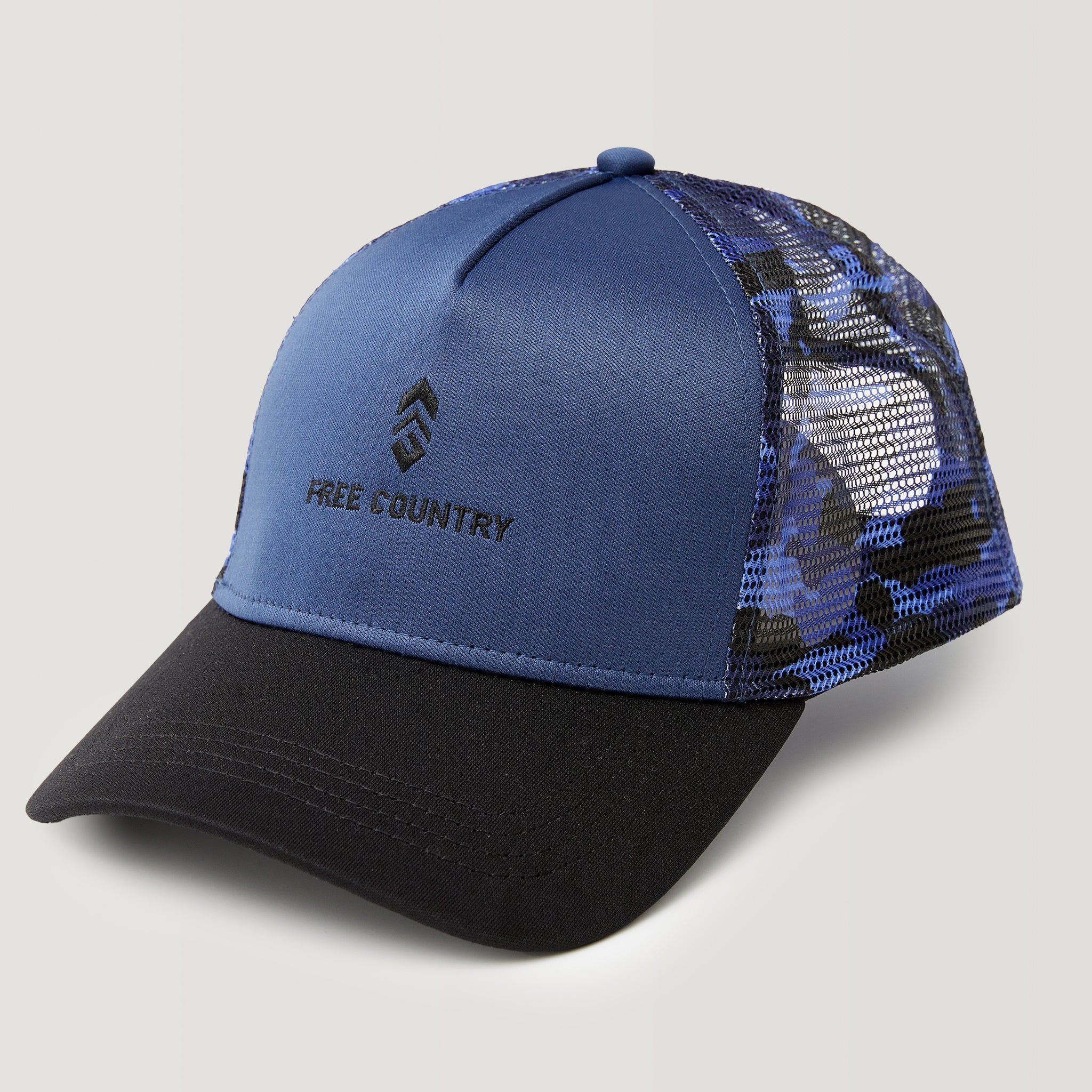 Free Country Five Panel Camo Trucker Hat - Image 9