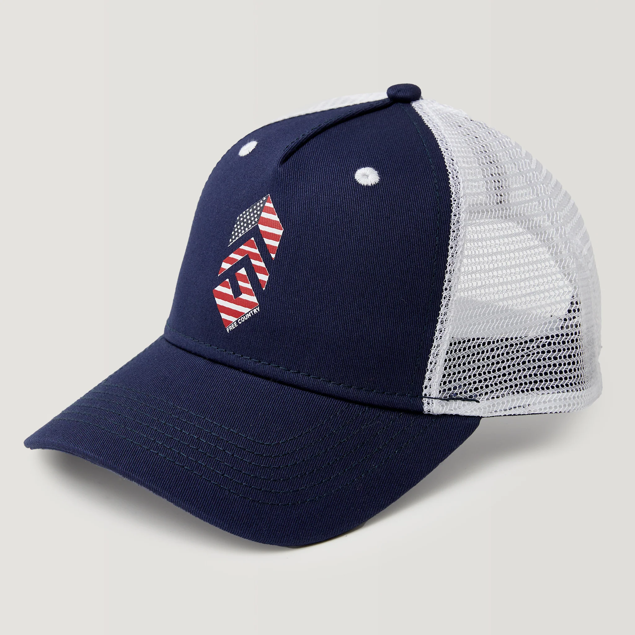 Free Country Five Panel Cotton Twill Trucker Hat - Image 4