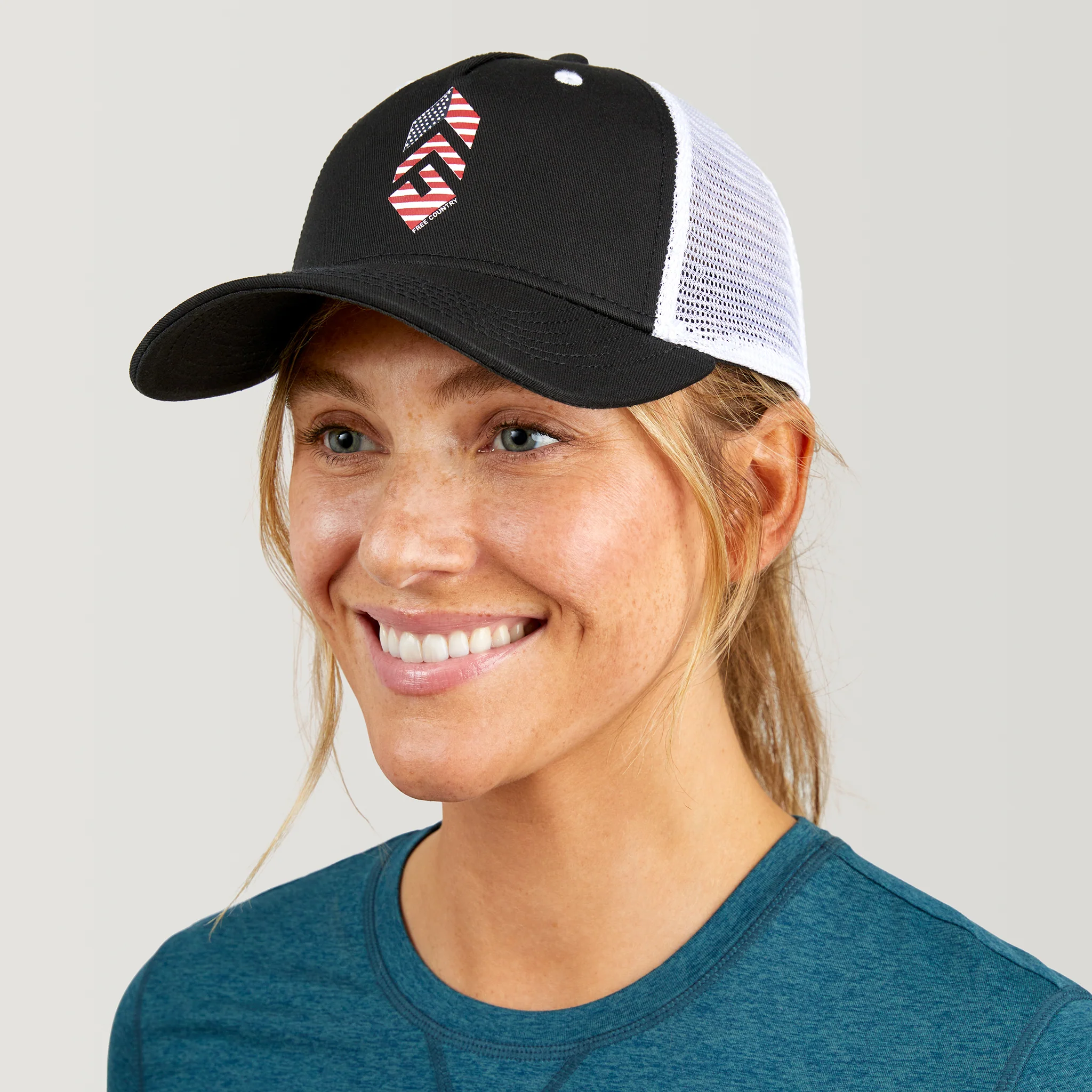 Free Country Five Panel Cotton Twill Trucker Hat - Image 8