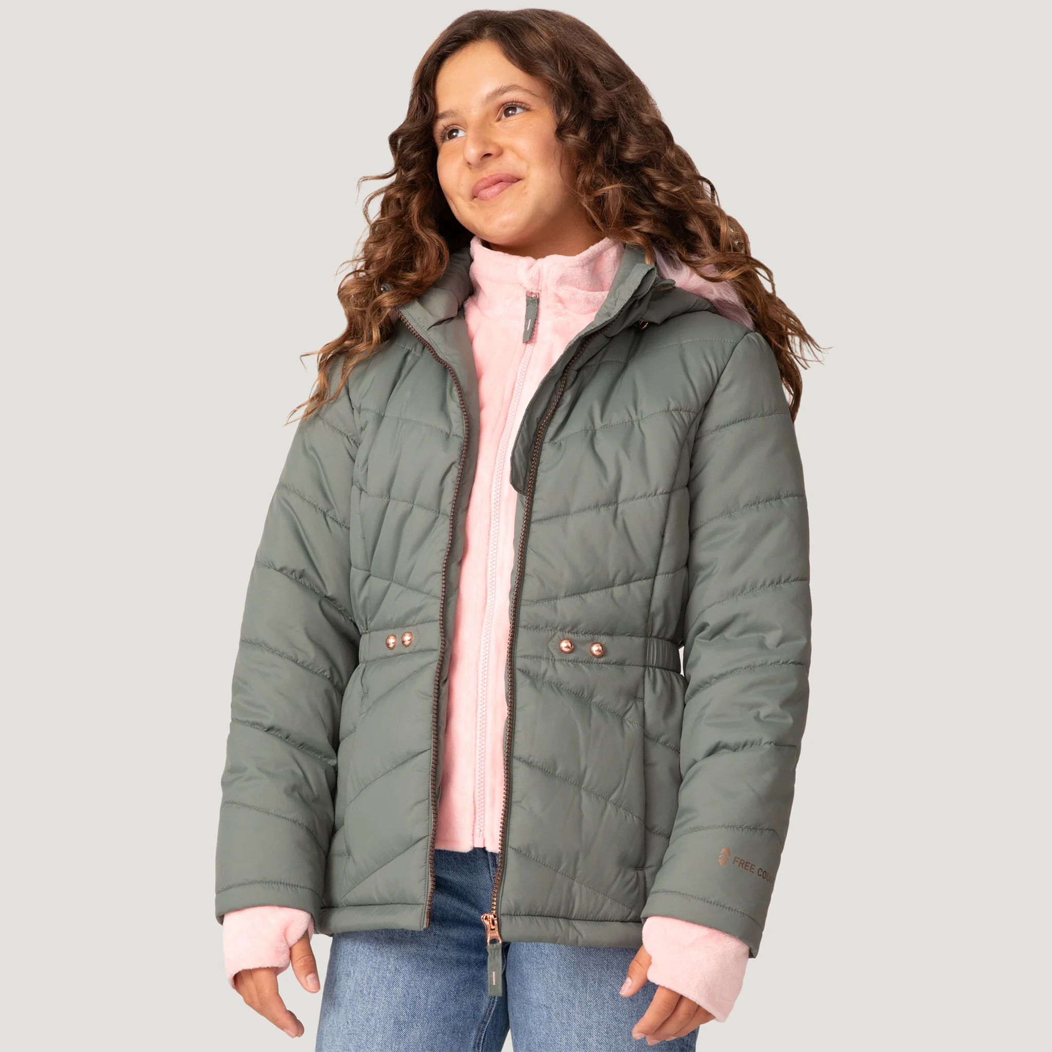 Girls' Bib Puffer Jacket - Image 6
