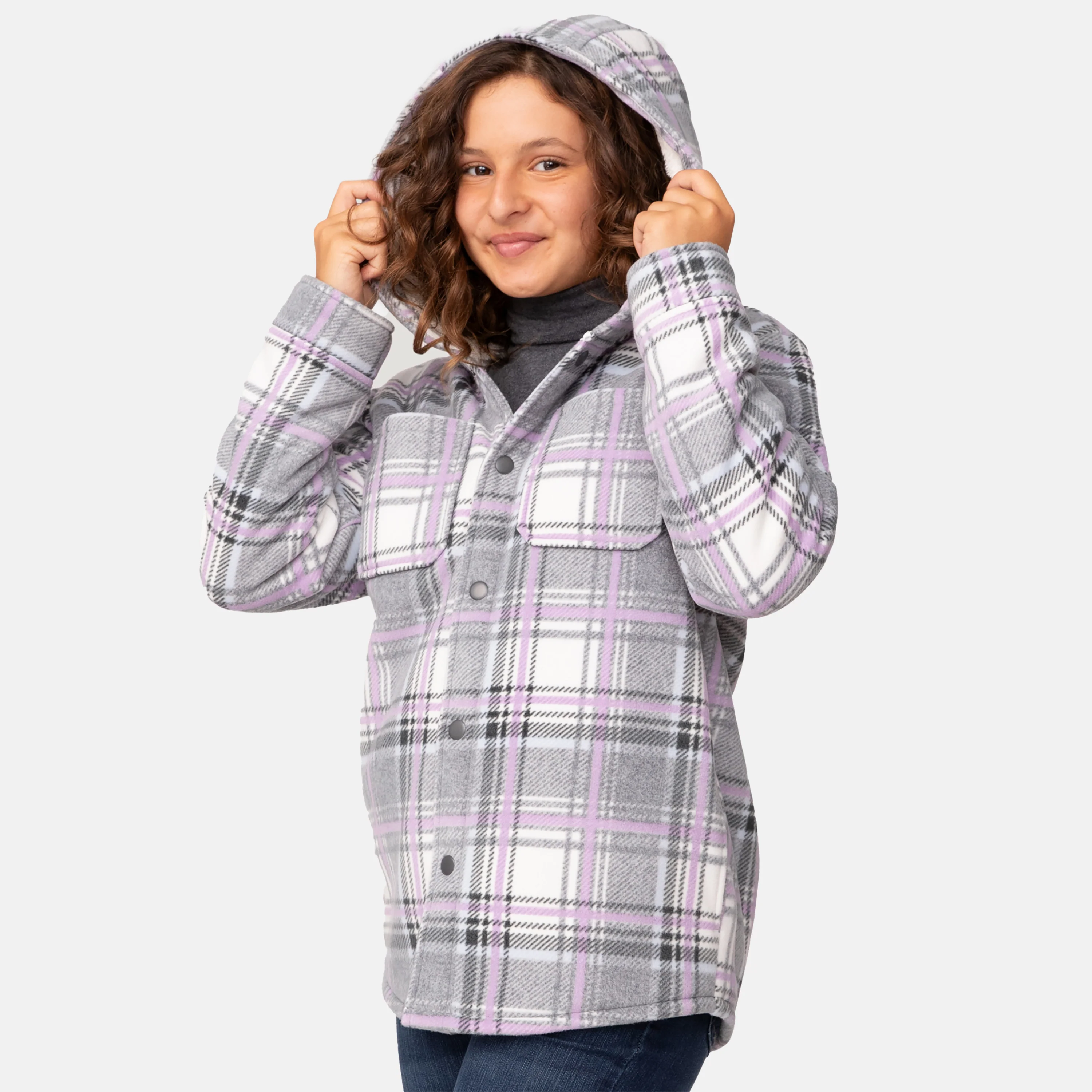 Girls' Chill Out Fleece Shirt Jacket - Image 12