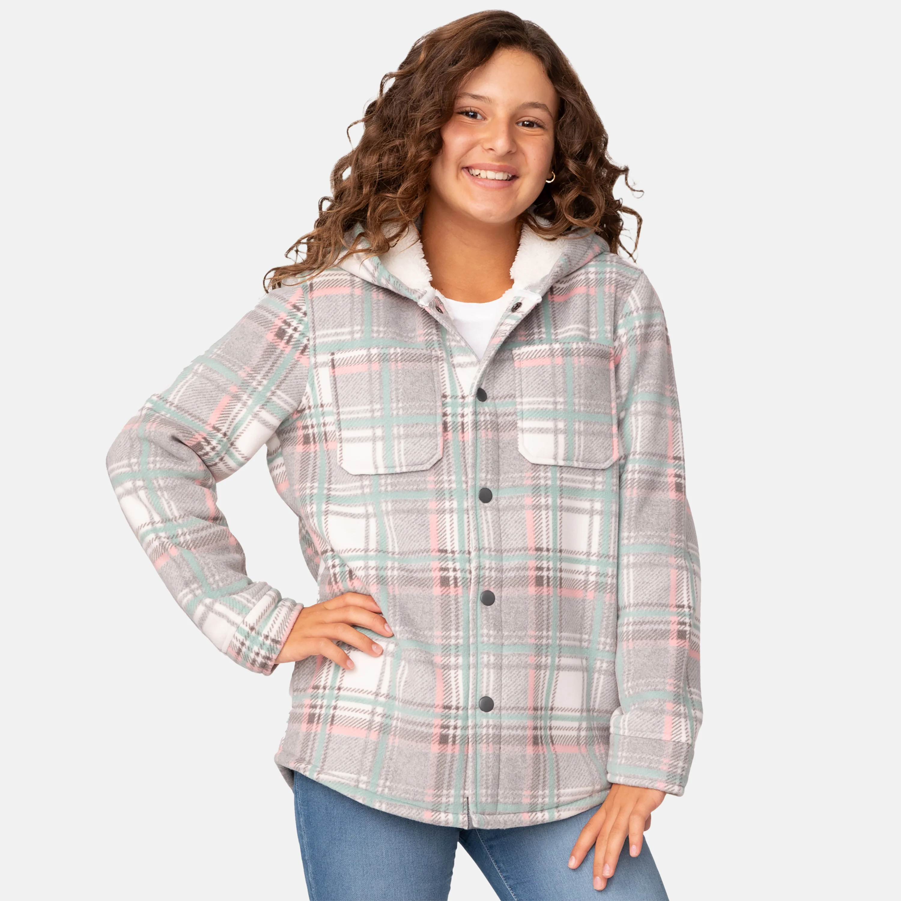 Girls' Chill Out Fleece Shirt Jacket - Image 14