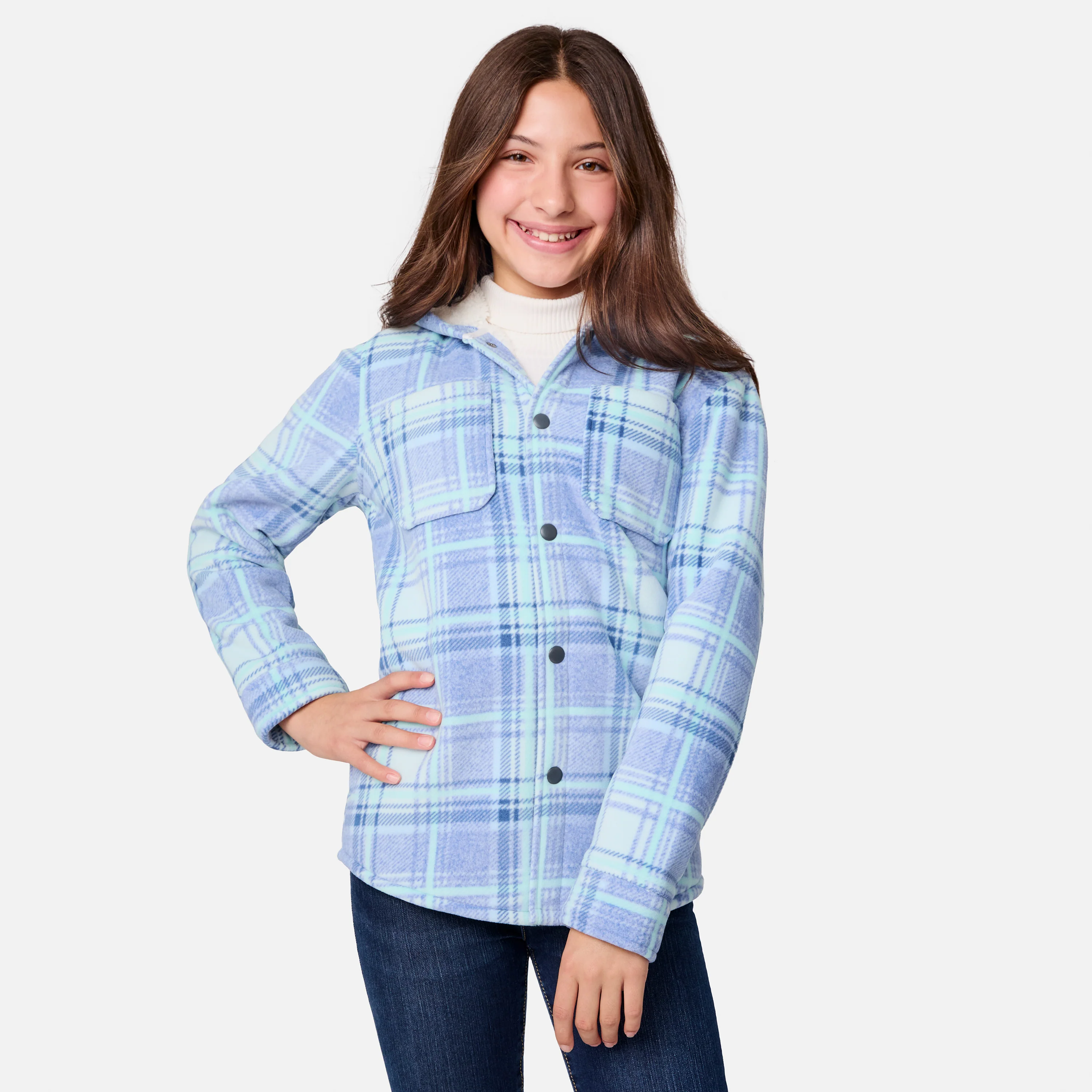 Girls' Chill Out Fleece Shirt Jacket - Image 3