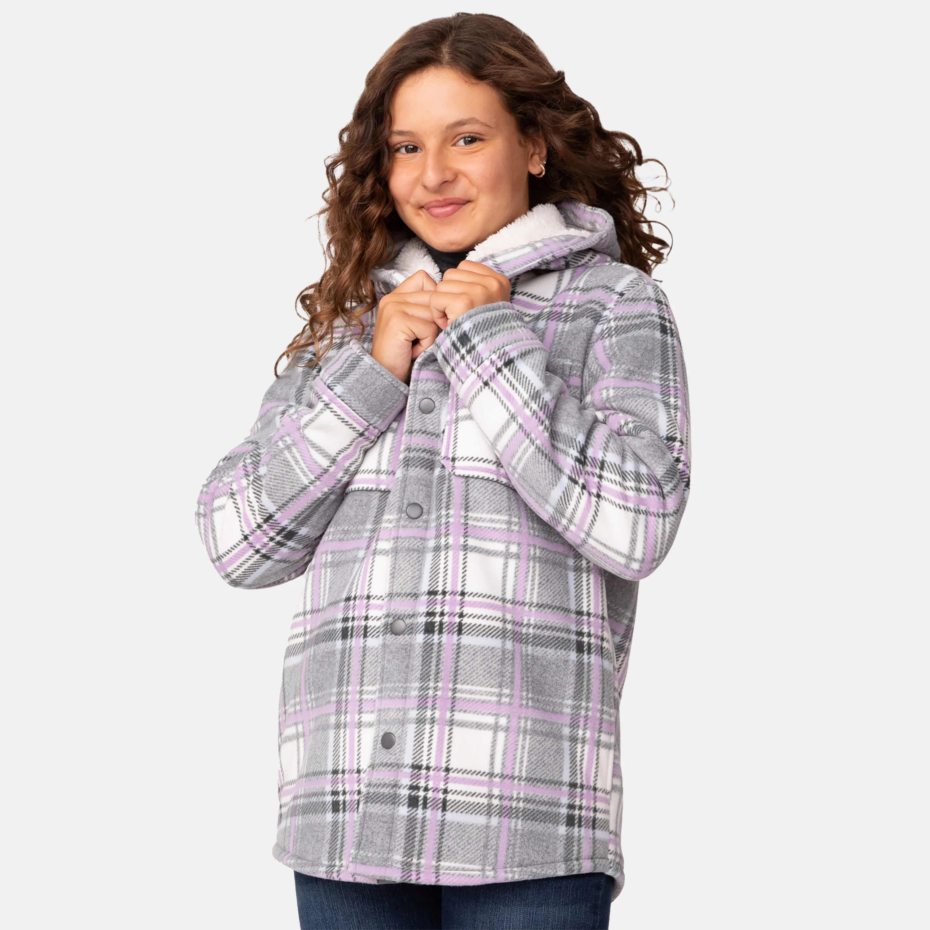 Girls' Chill Out Fleece Shirt Jacket - Image 9