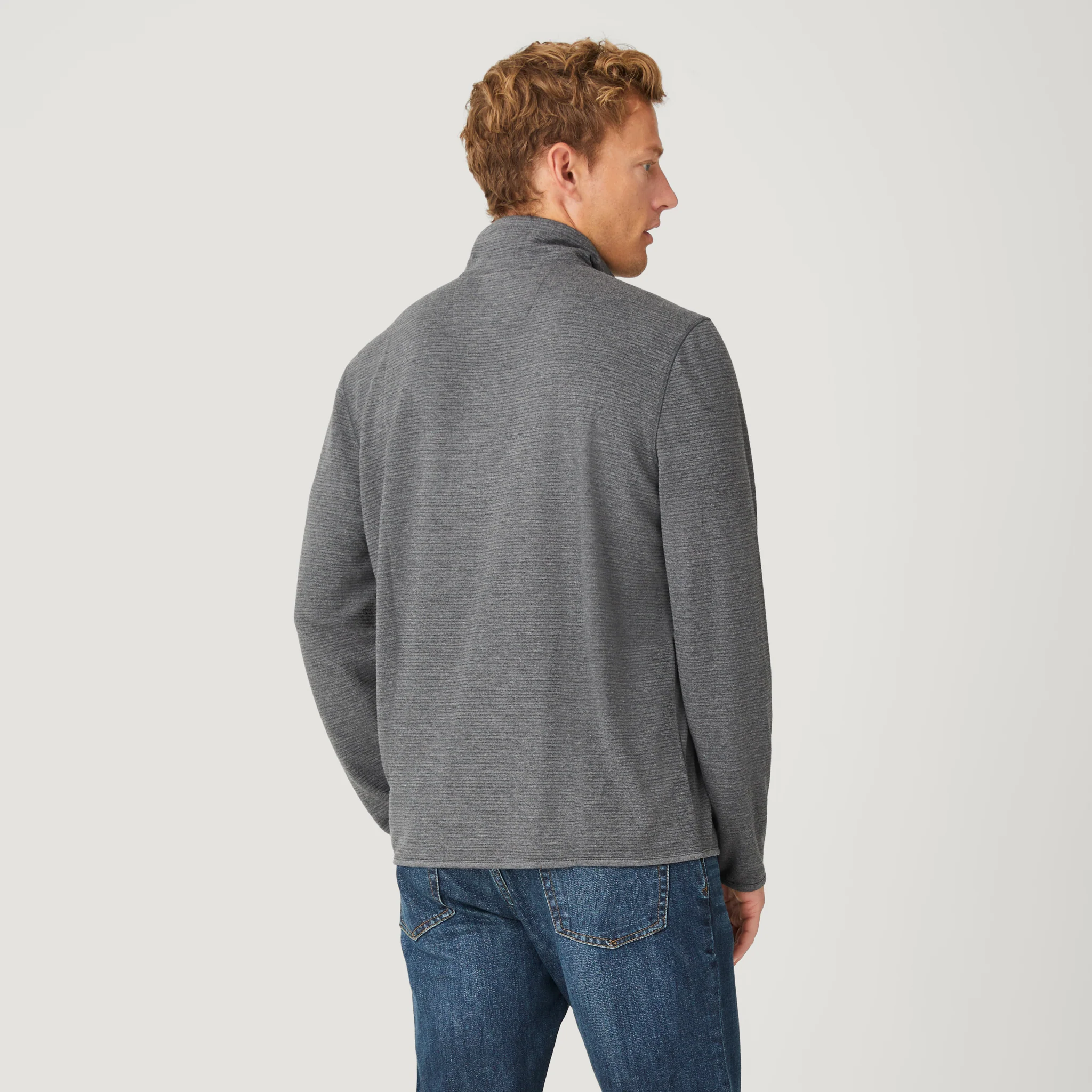 Men's Altitude Quilt Long Sleeve 1/2 Zip Mock Neck Shirt - Image 3