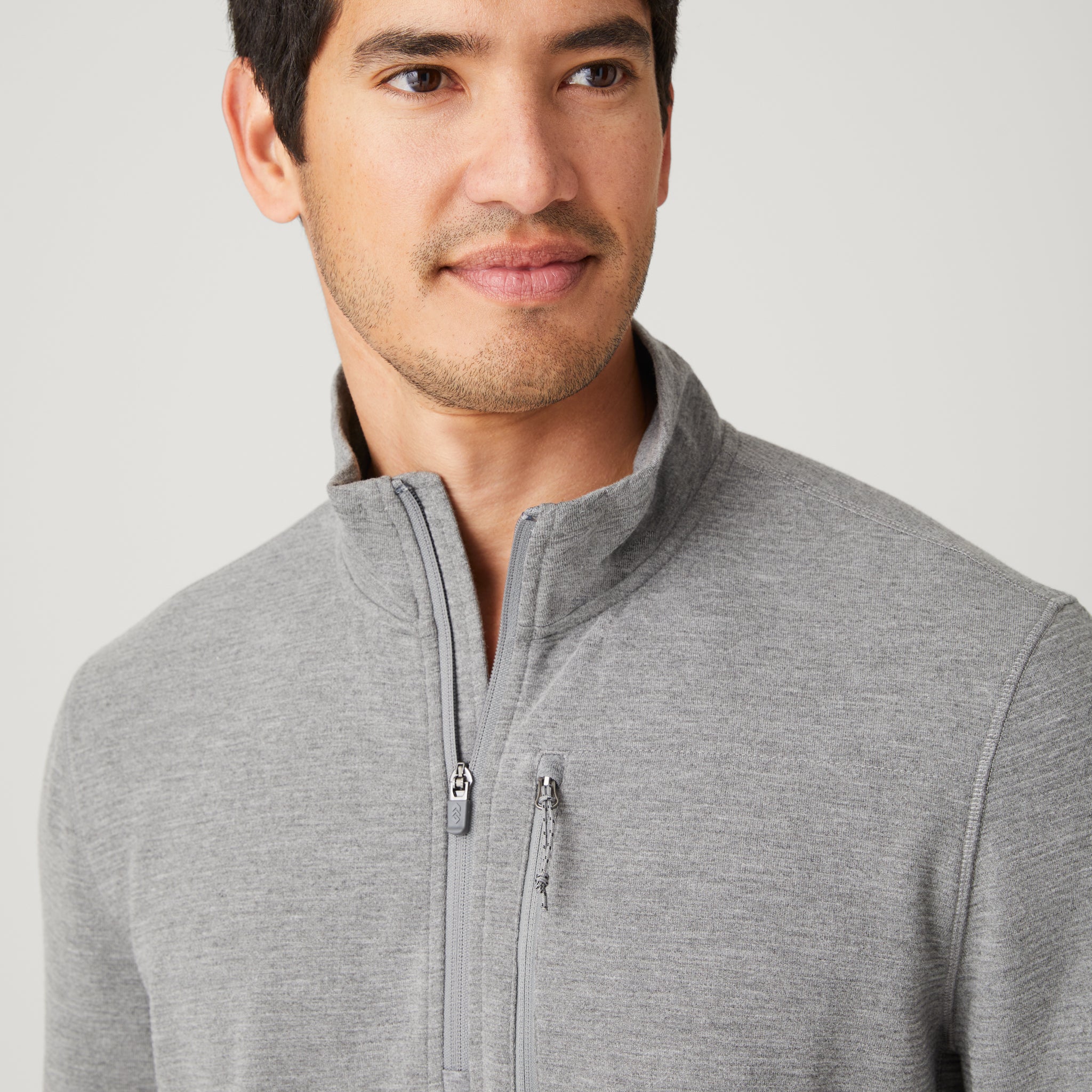 Men's Altitude Quilt Long Sleeve 1/2 Zip Mock Neck Shirt - Image 6