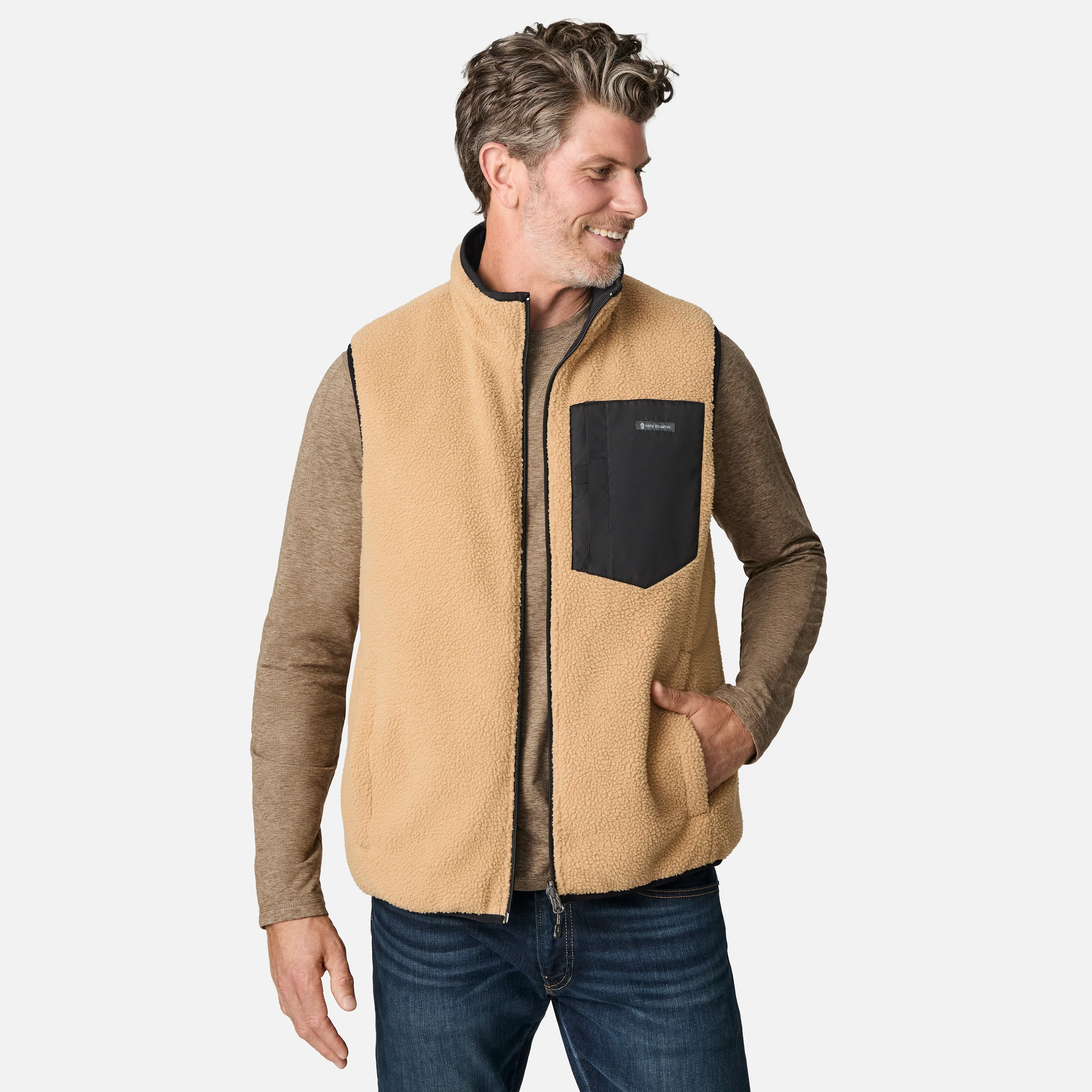 Men's Atlas II Quilted Reversible Sherpa Vest - Image 10