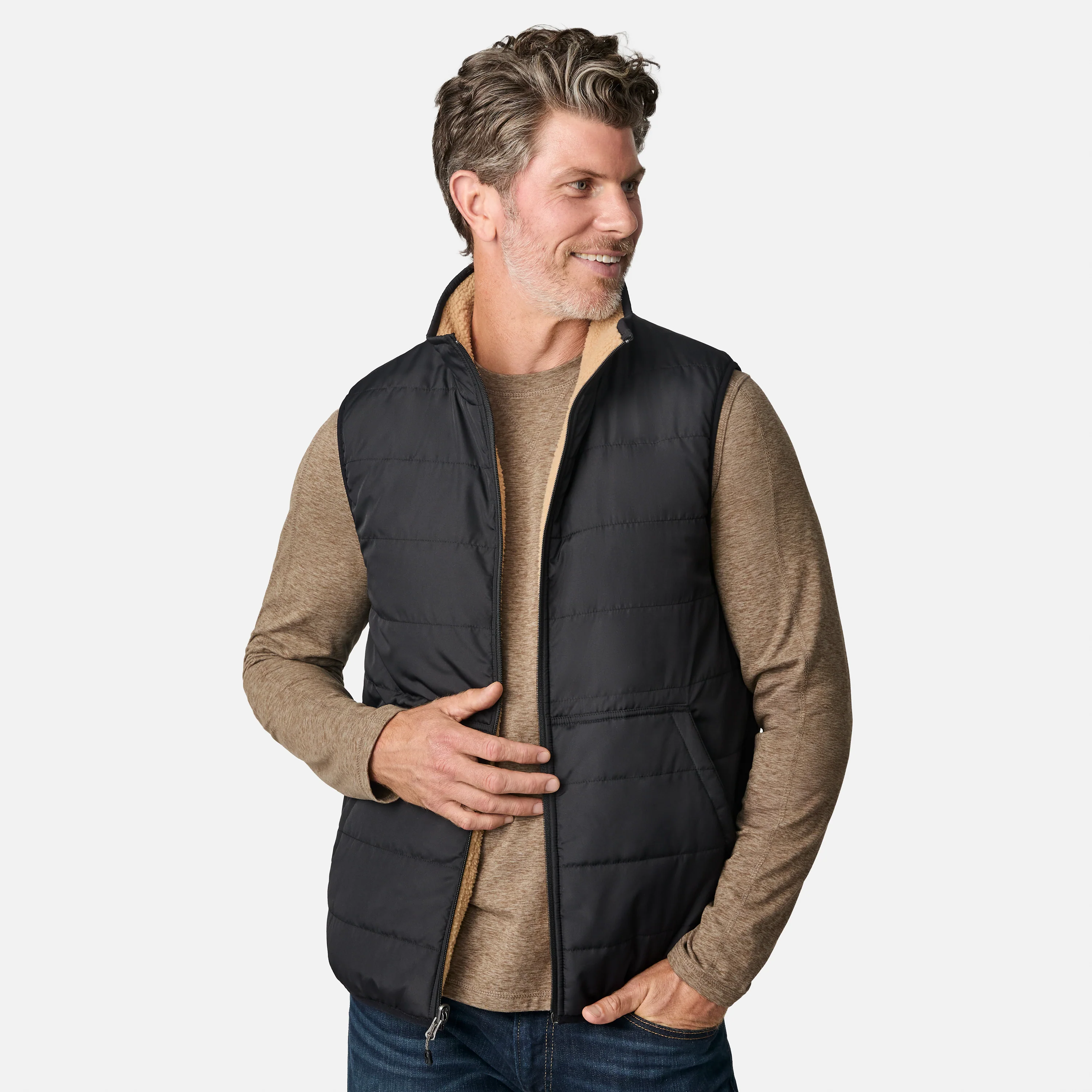 Men's Atlas II Quilted Reversible Sherpa Vest - Image 11