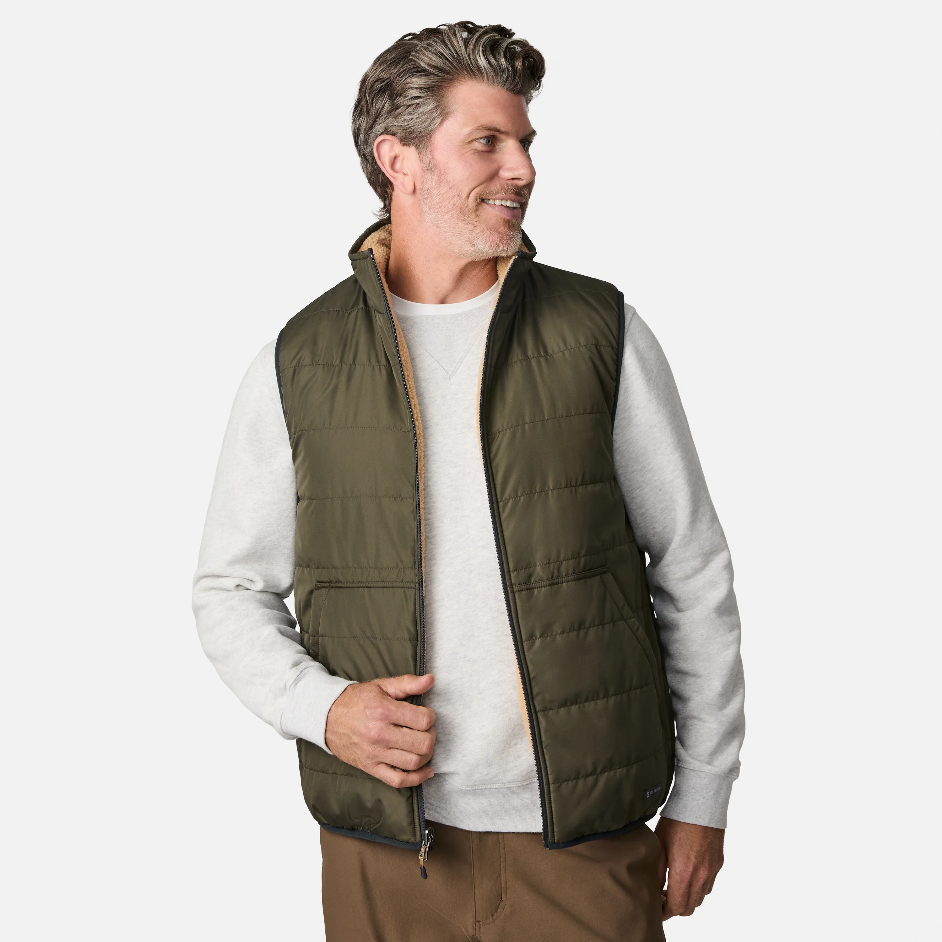 Men's Atlas II Quilted Reversible Sherpa Vest - Image 3