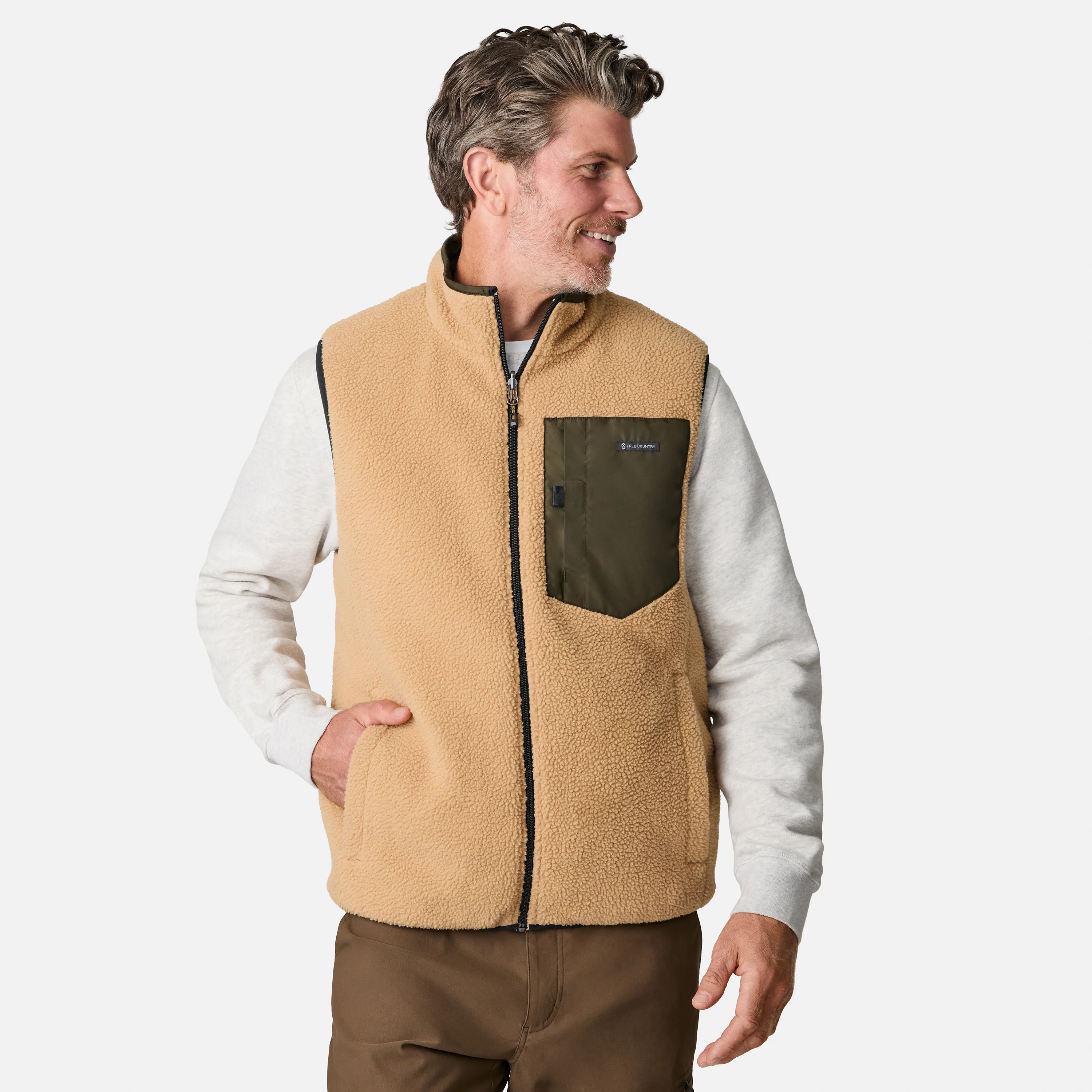 Men's Atlas II Quilted Reversible Sherpa Vest - Image 5