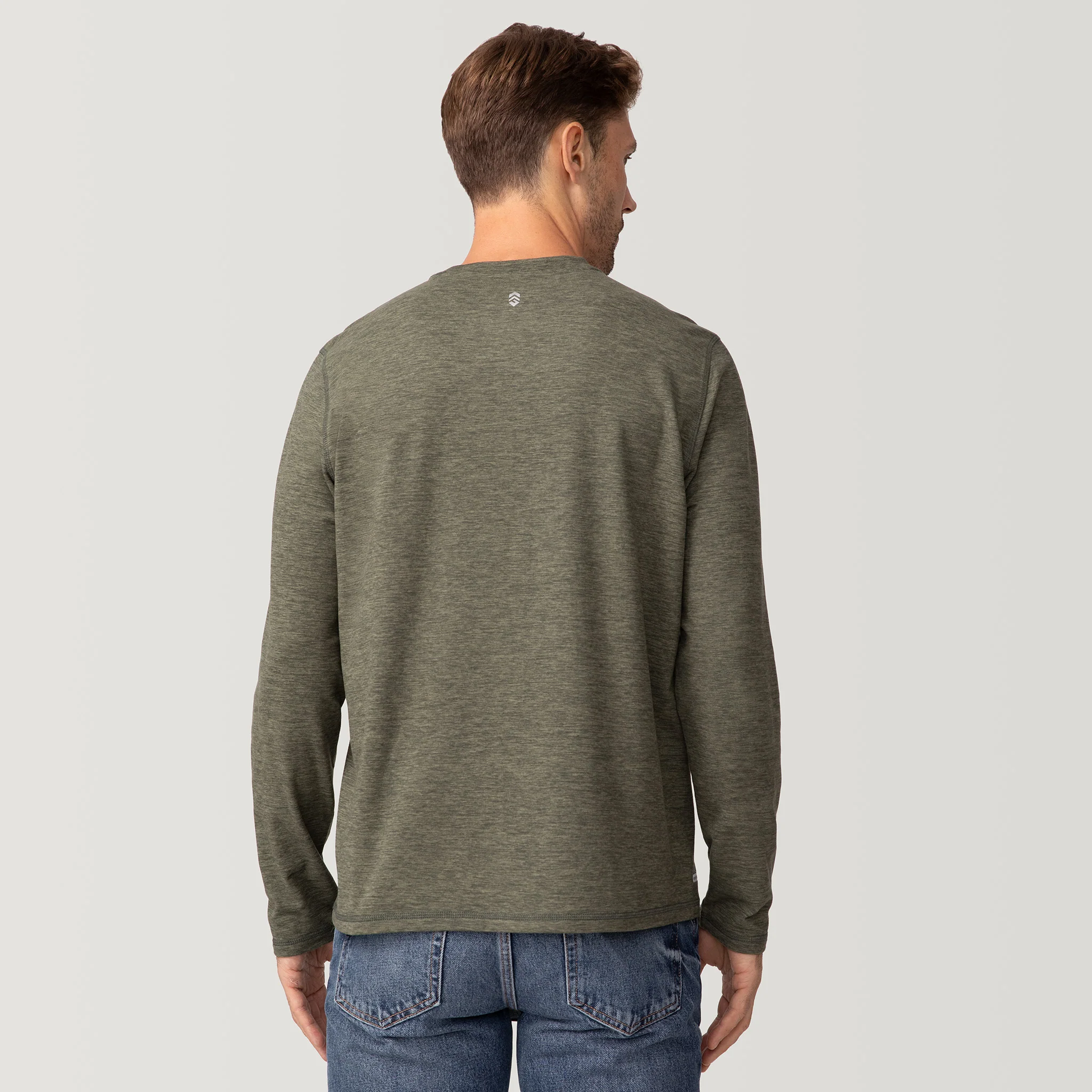 Men's FreeCycle® Sueded Spacedye Long Sleeve Crew Neck - Image 10