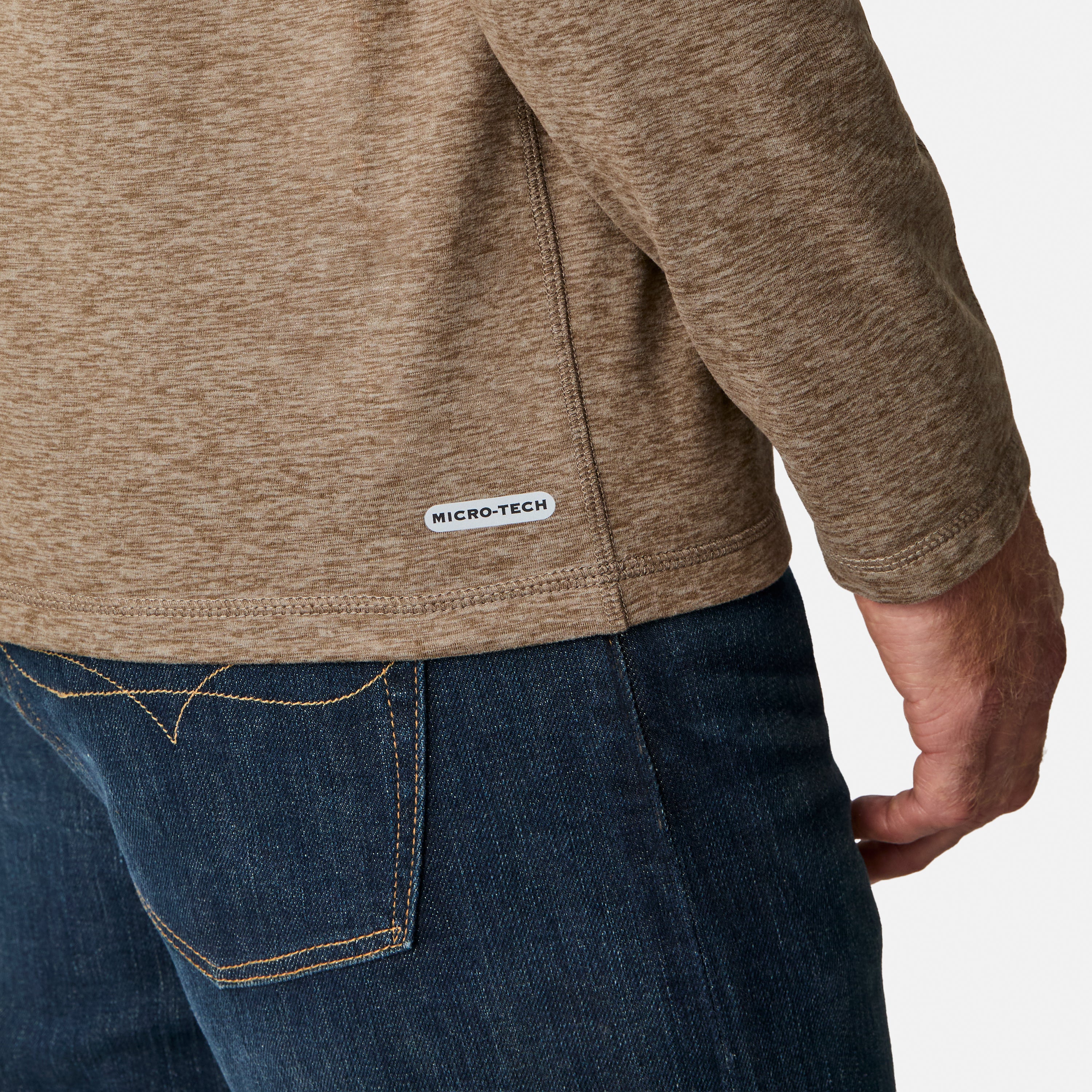 Men's FreeCycle® Sueded Spacedye Long Sleeve Crew Neck - Image 14