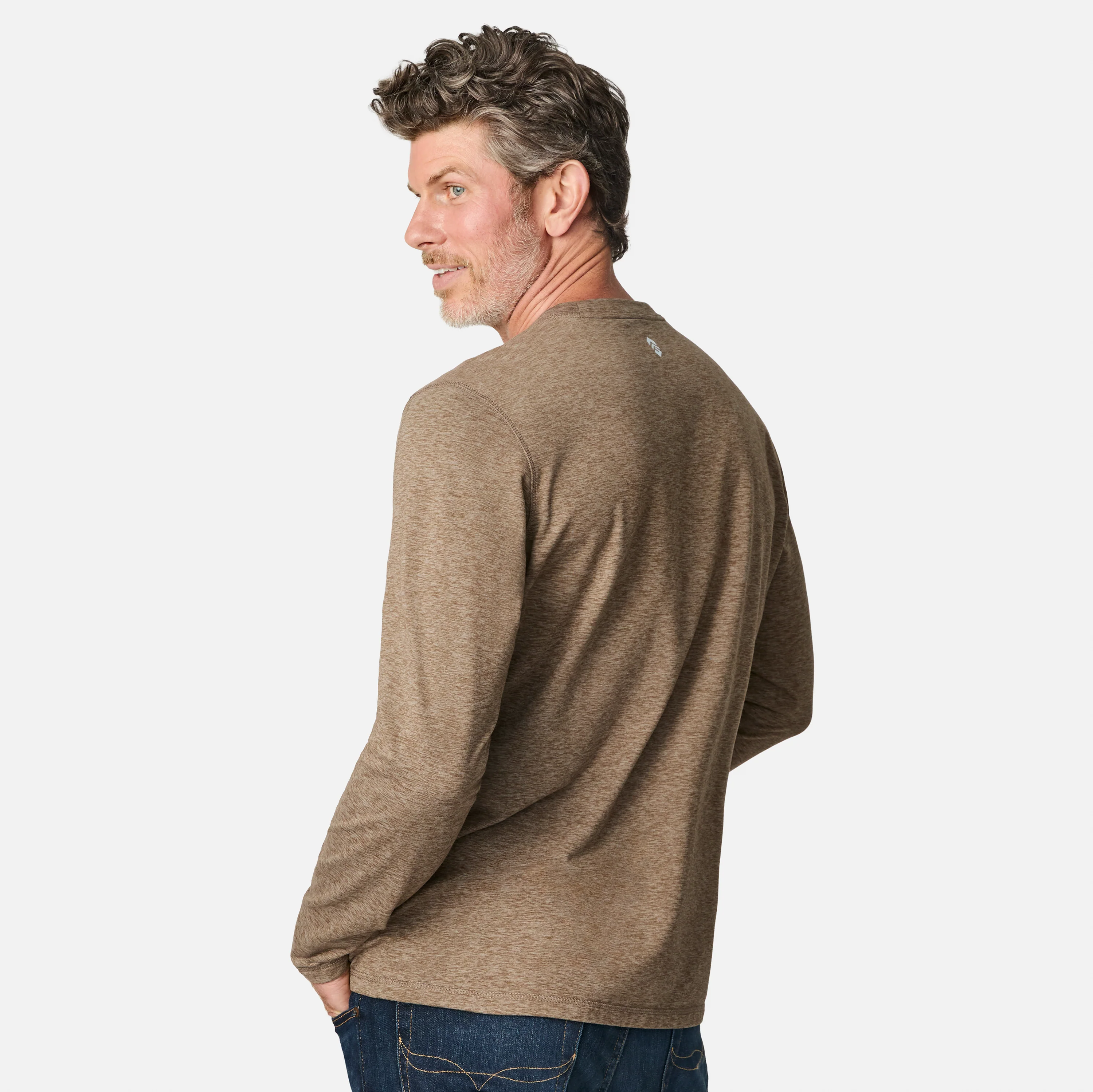 Men's FreeCycle® Sueded Spacedye Long Sleeve Crew Neck - Image 15