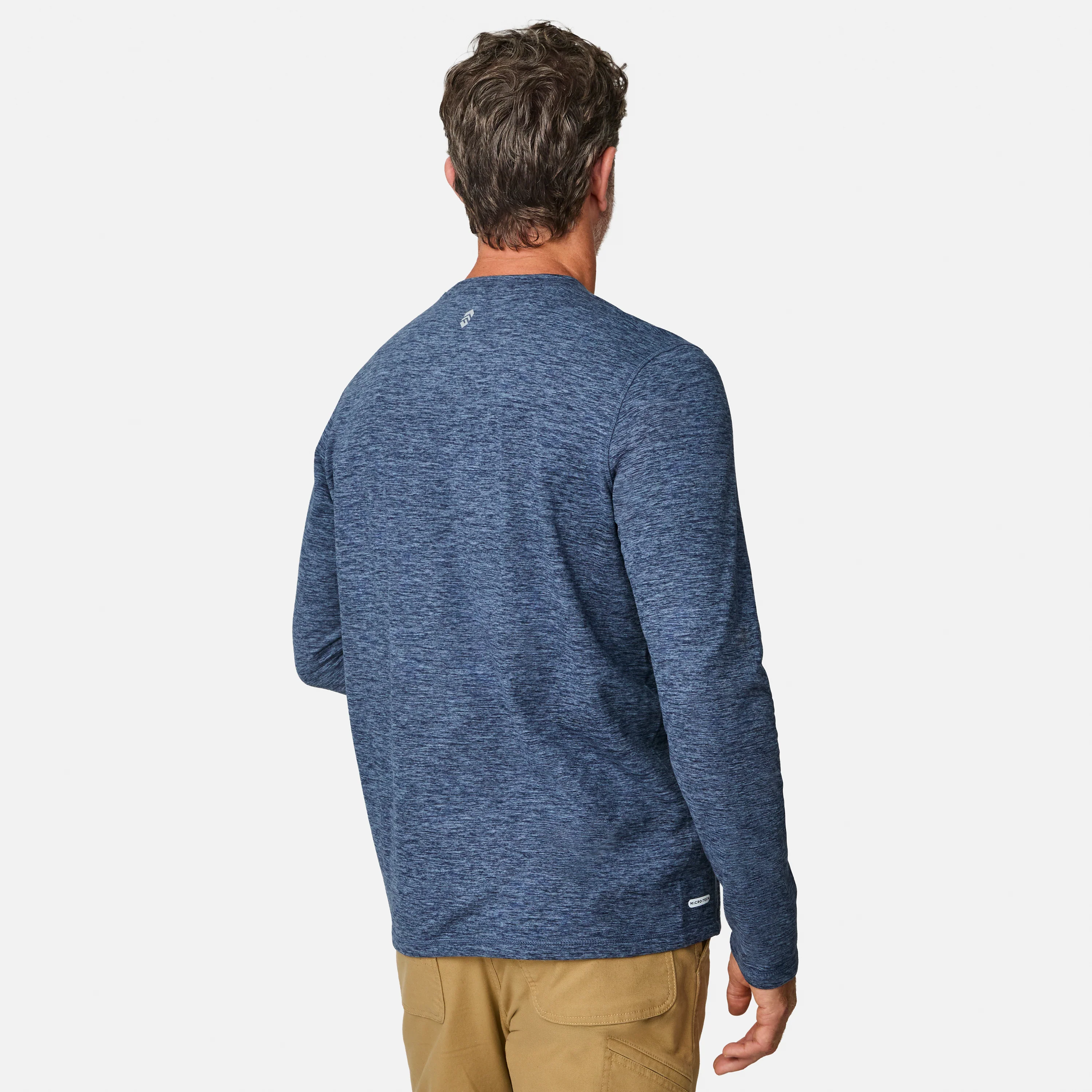 Men's FreeCycle® Sueded Spacedye Long Sleeve Crew Neck - Image 3