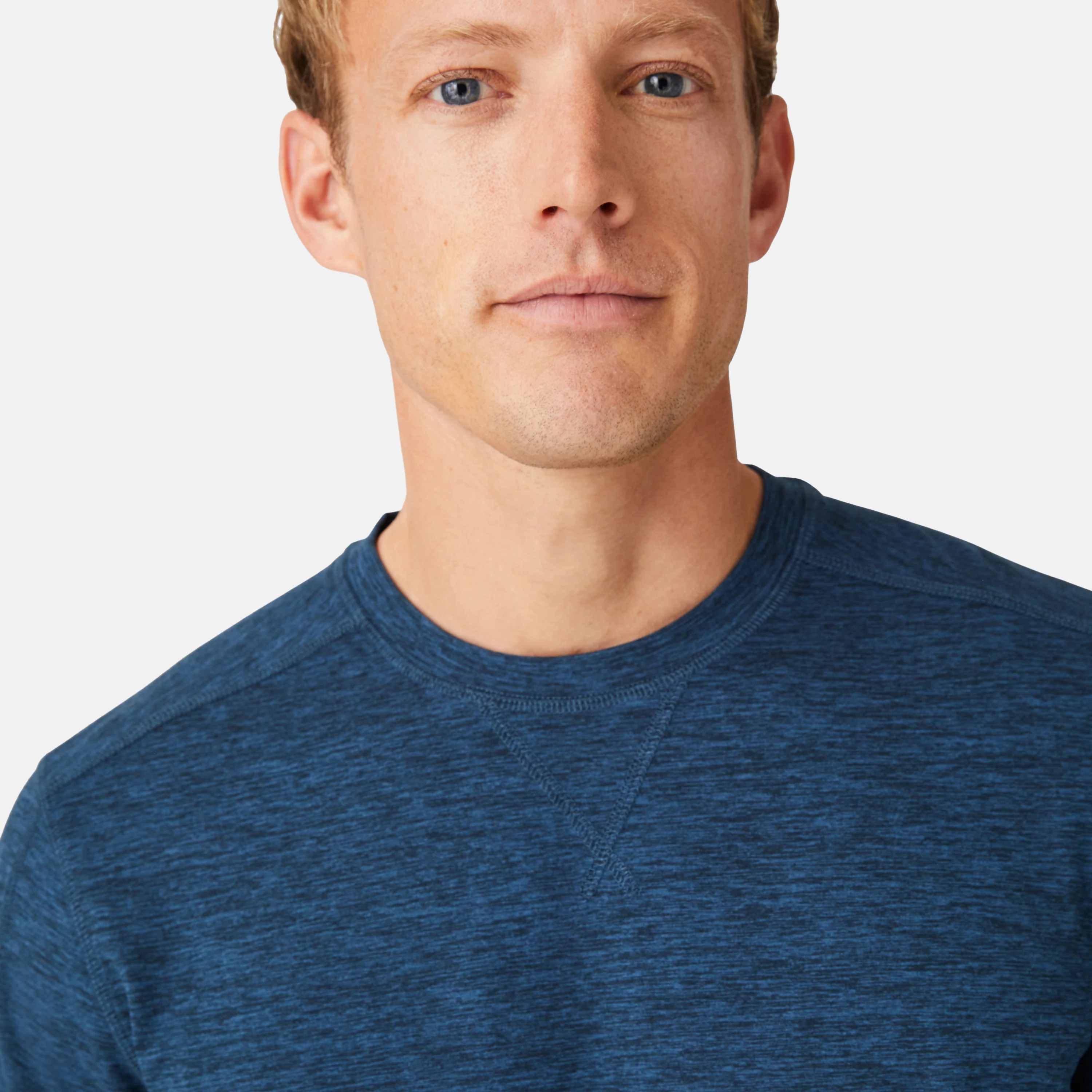 Men's FreeCycle® Sueded Spacedye Long Sleeve Crew Neck - Image 5