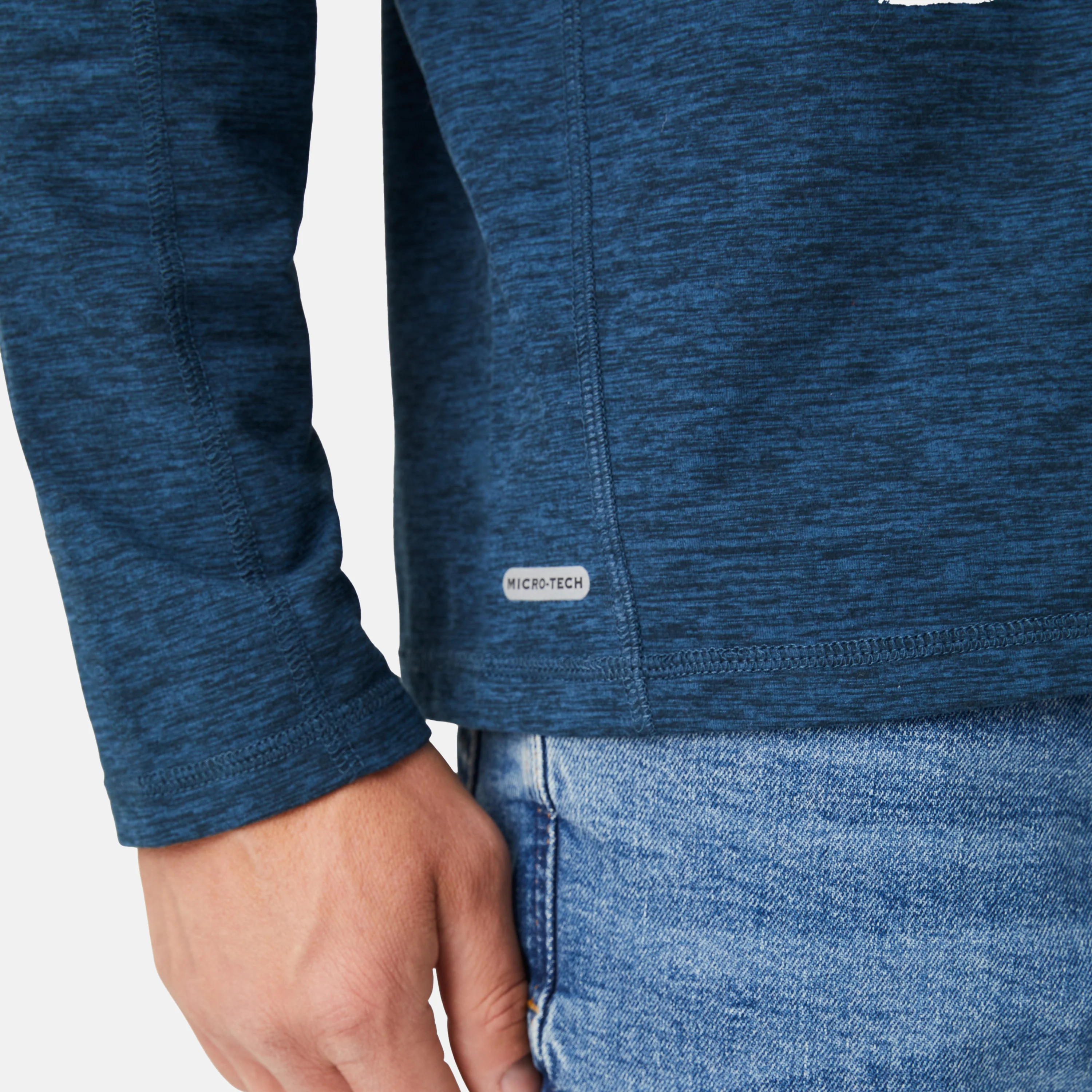 Men's FreeCycle® Sueded Spacedye Long Sleeve Crew Neck - Image 7