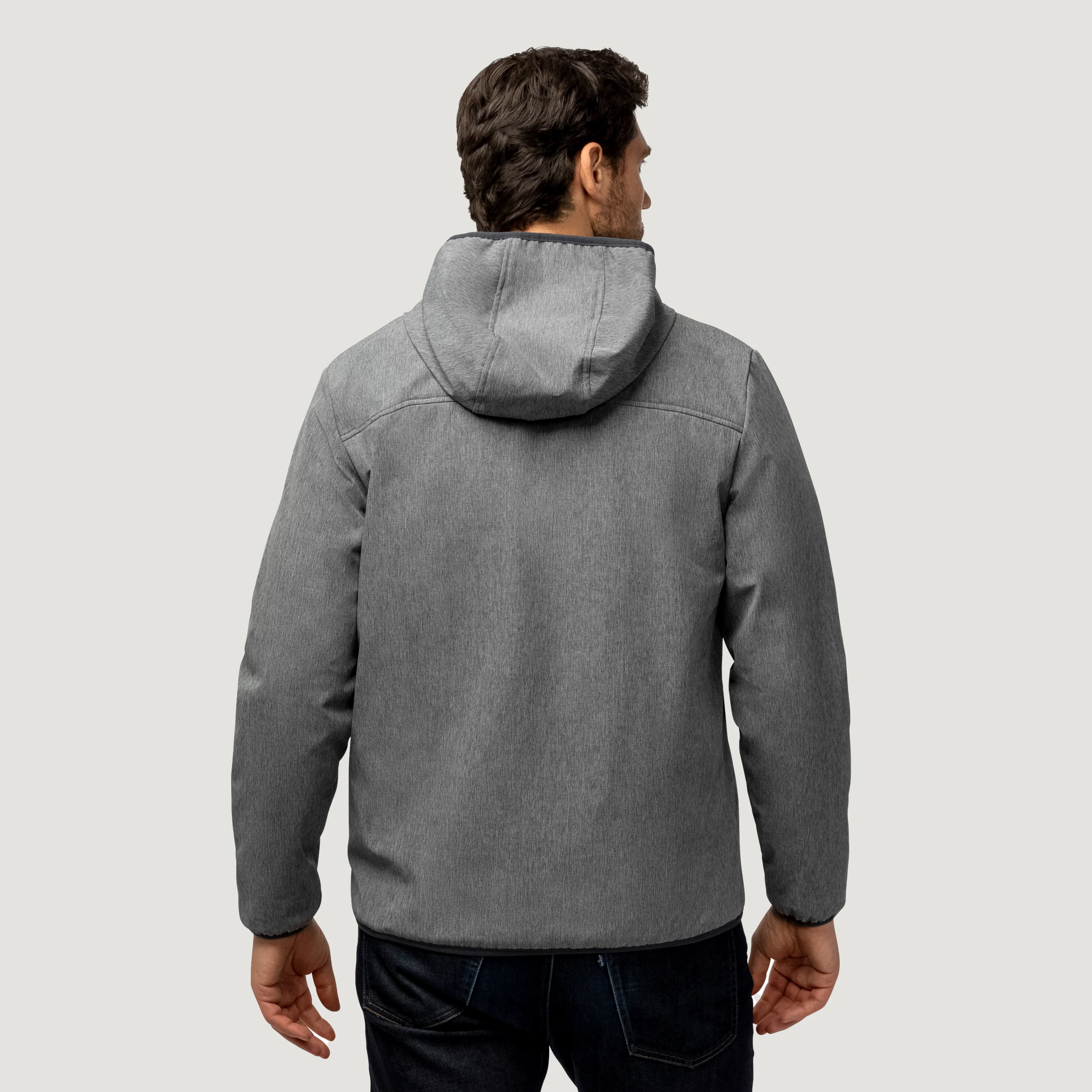 Men's Melange Stretch Full Zip Hoodie - Image 8