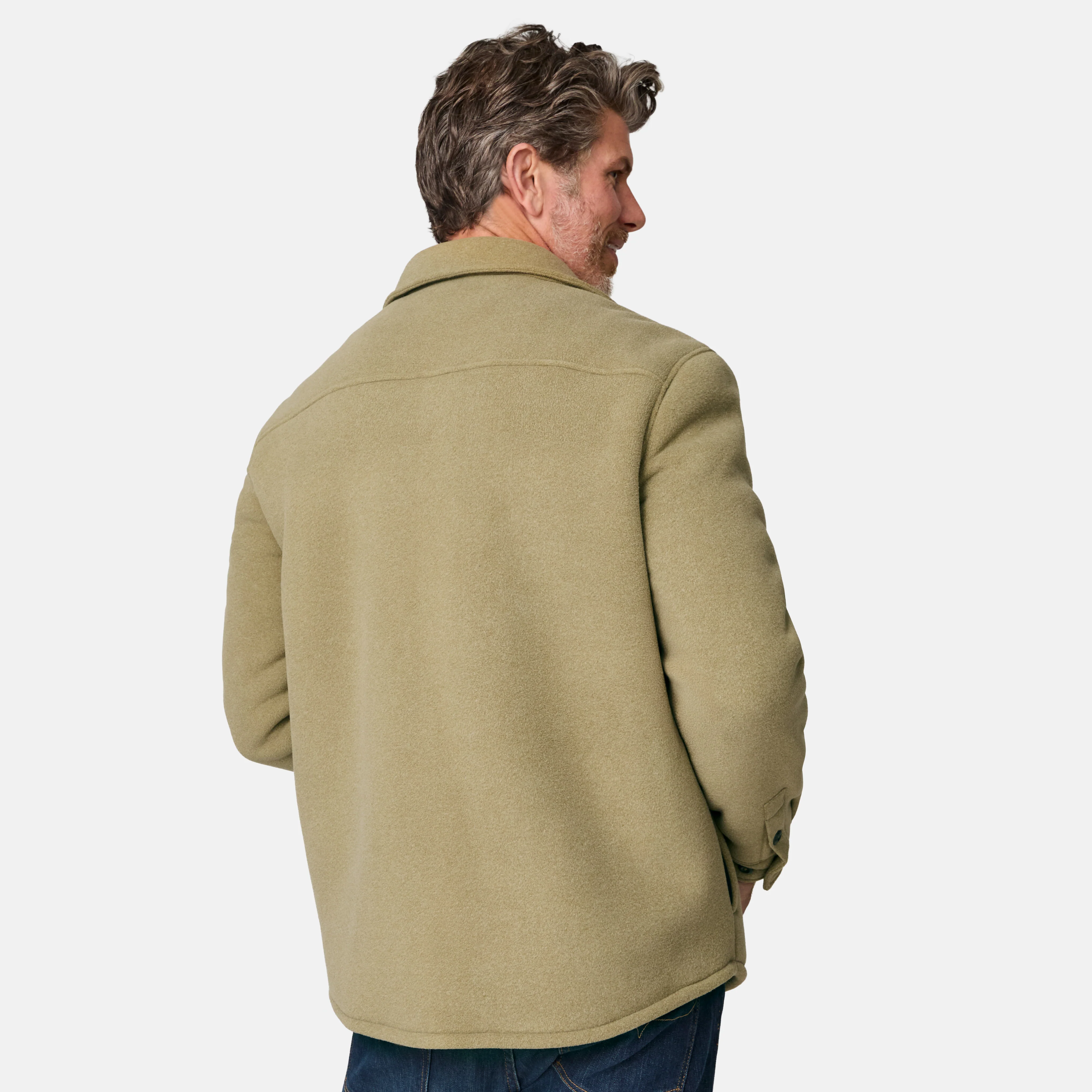 Men's Sueded Tundra Fleece Shirt Jacket - Image 4