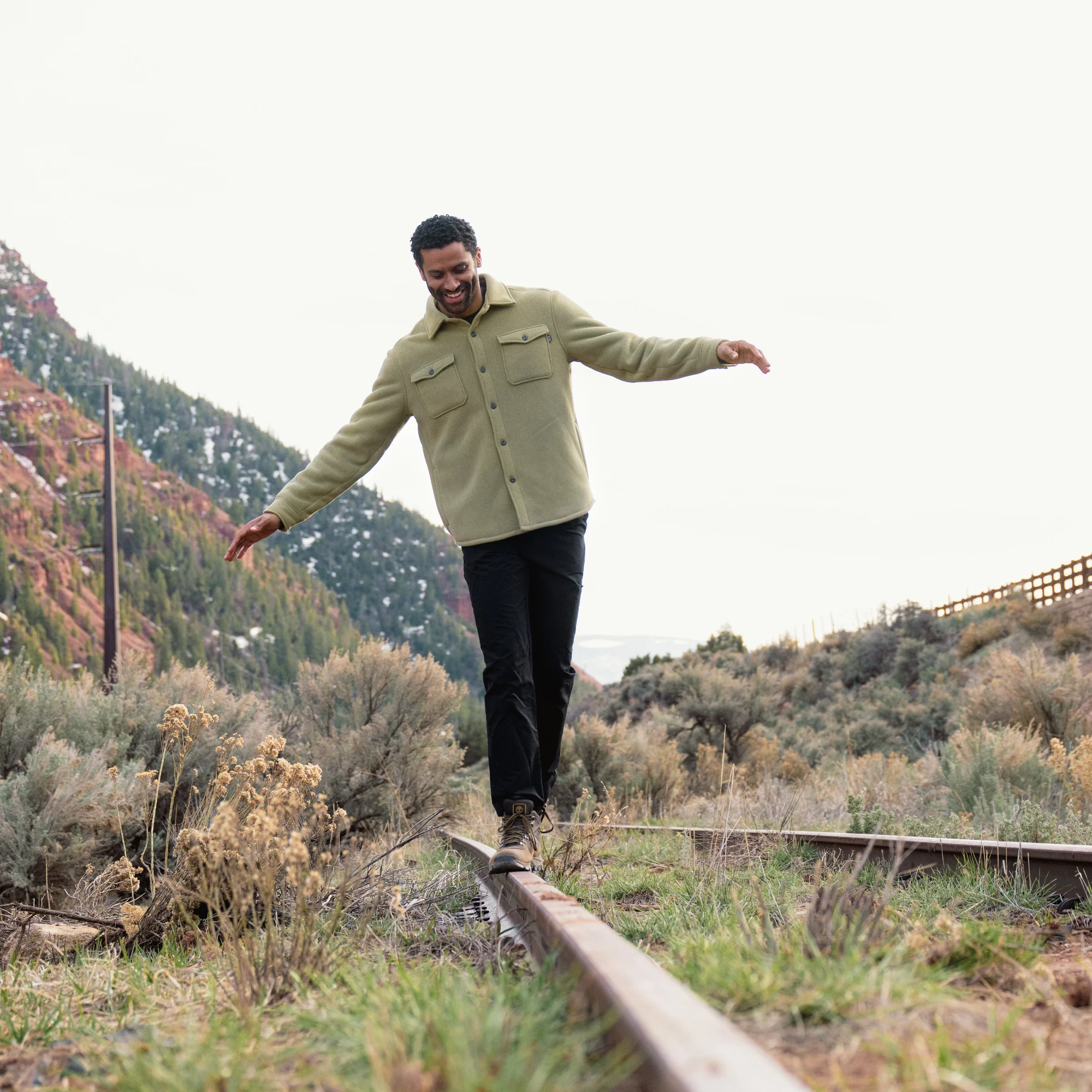 Men's Sueded Tundra Fleece Shirt Jacket - Image 5