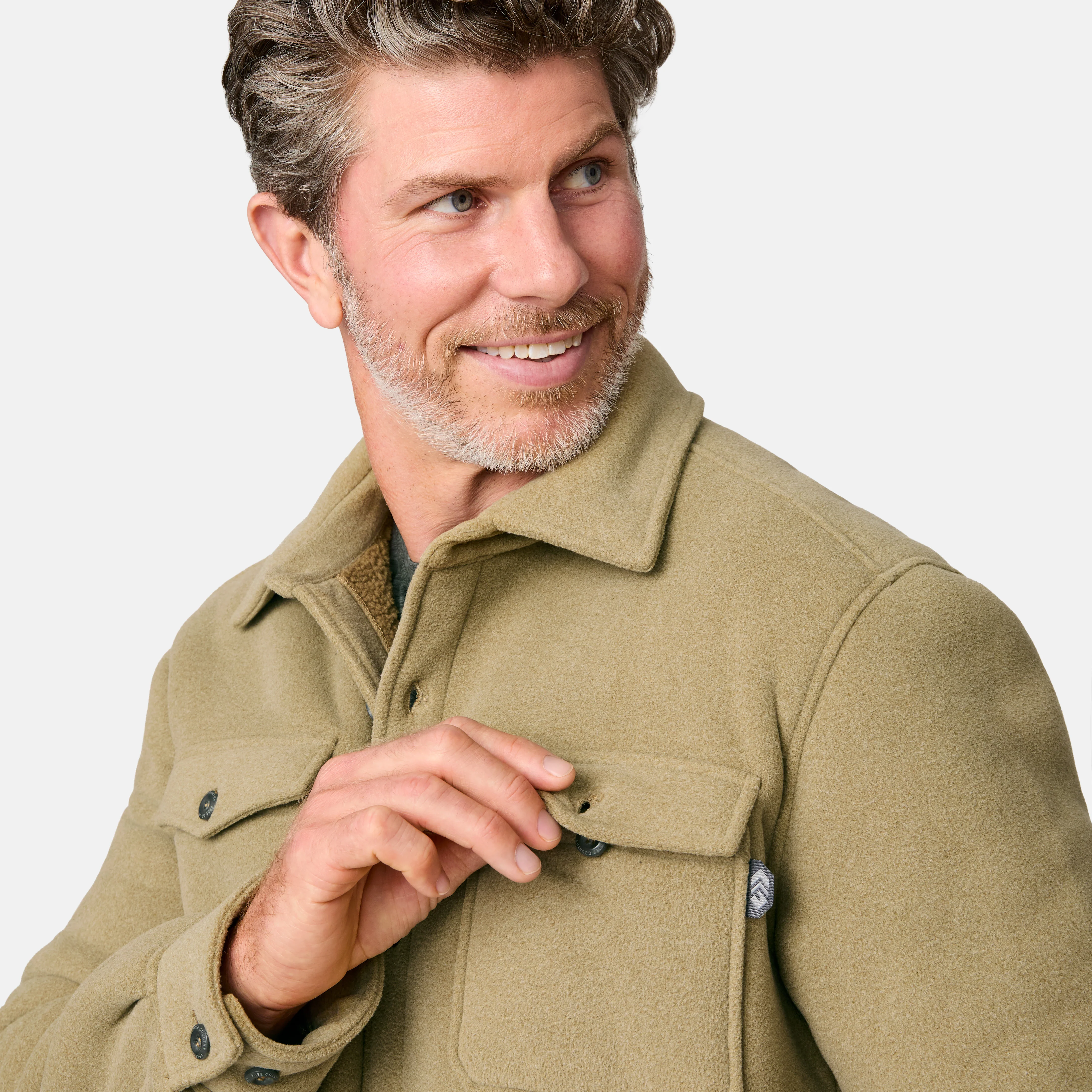 Men's Sueded Tundra Fleece Shirt Jacket - Image 6