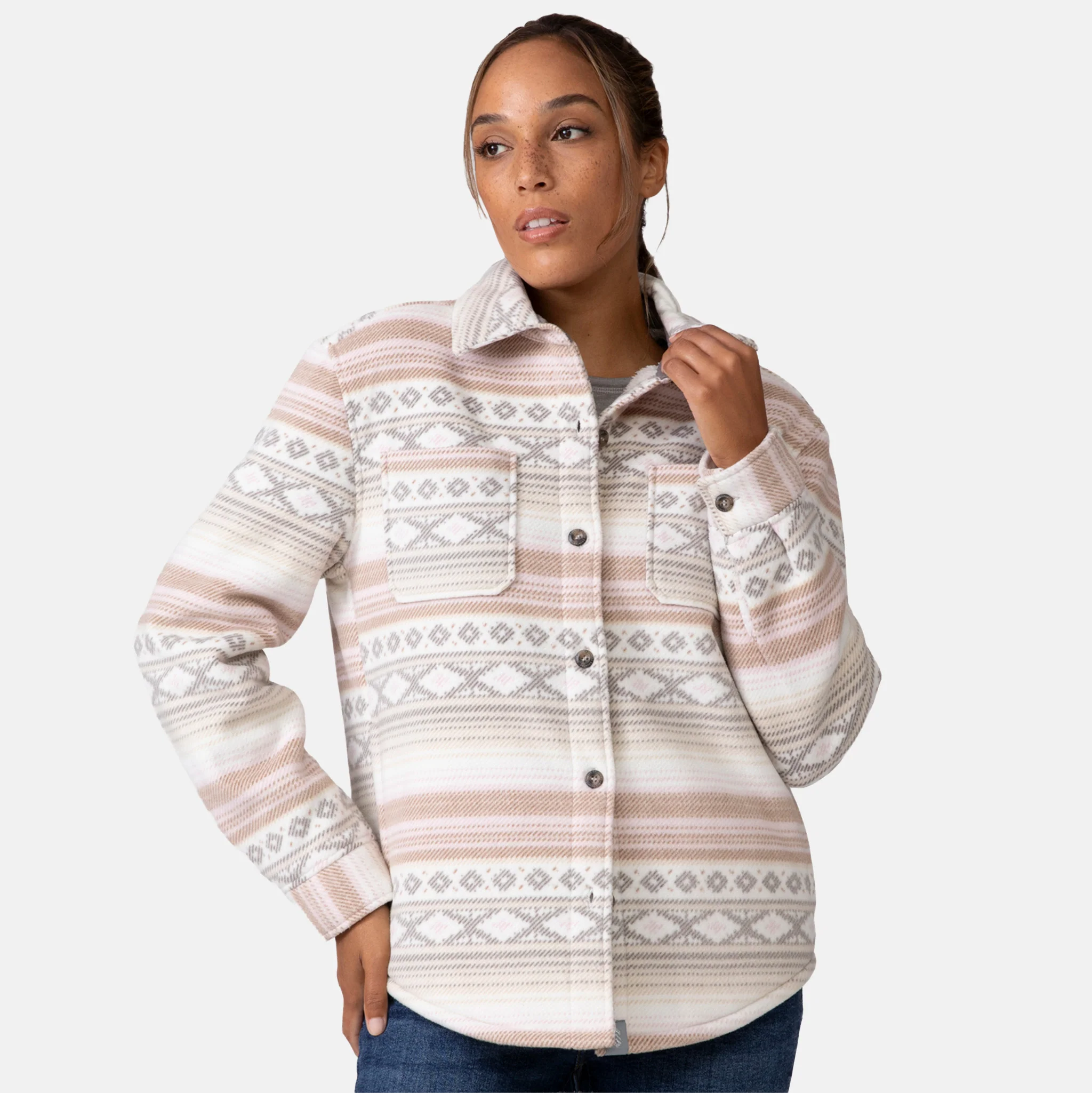 Women's Chill Out Fleece Shirt Jacket - Image 10