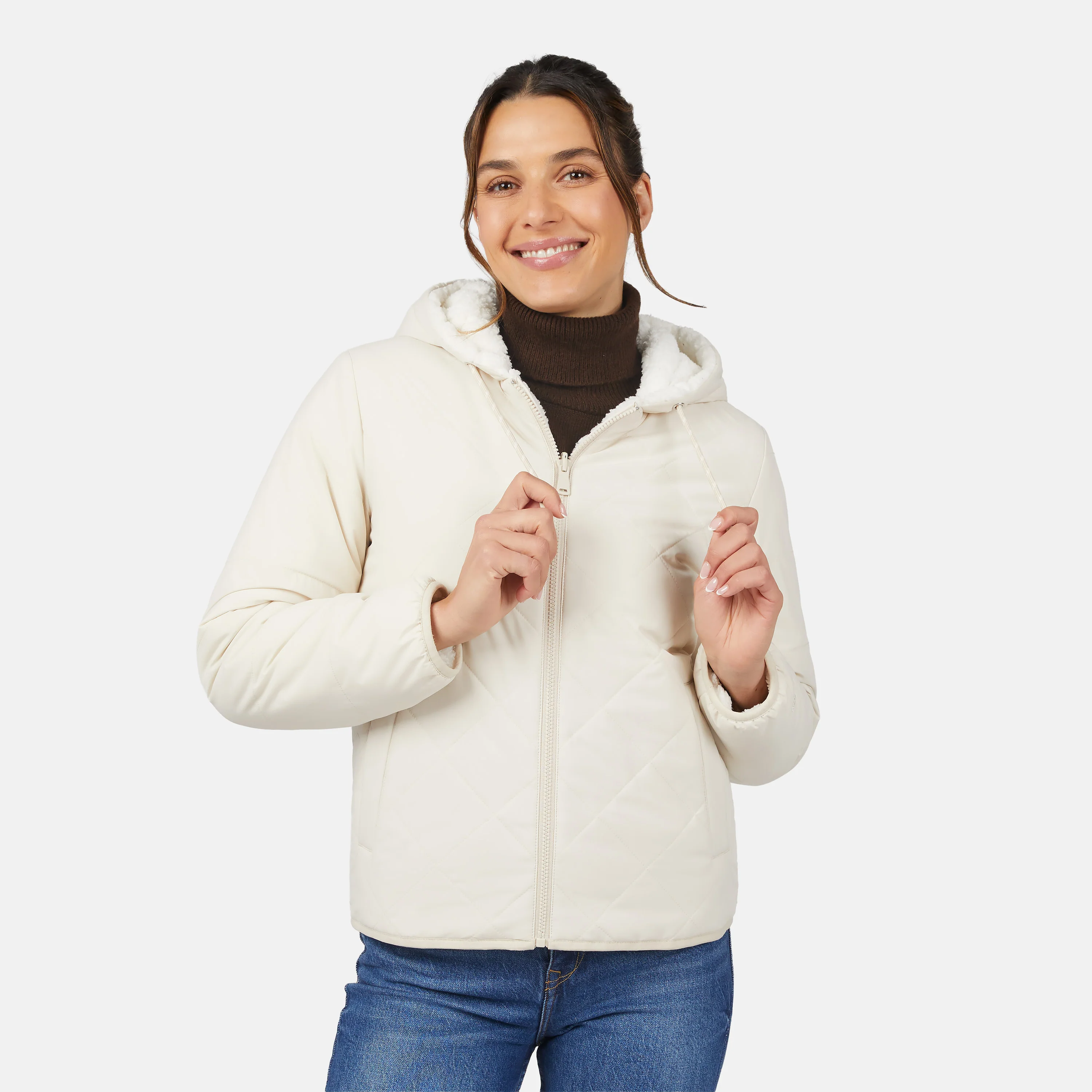 Women's Hooded Cirrus Quilted Reversible Jacket - Image 11