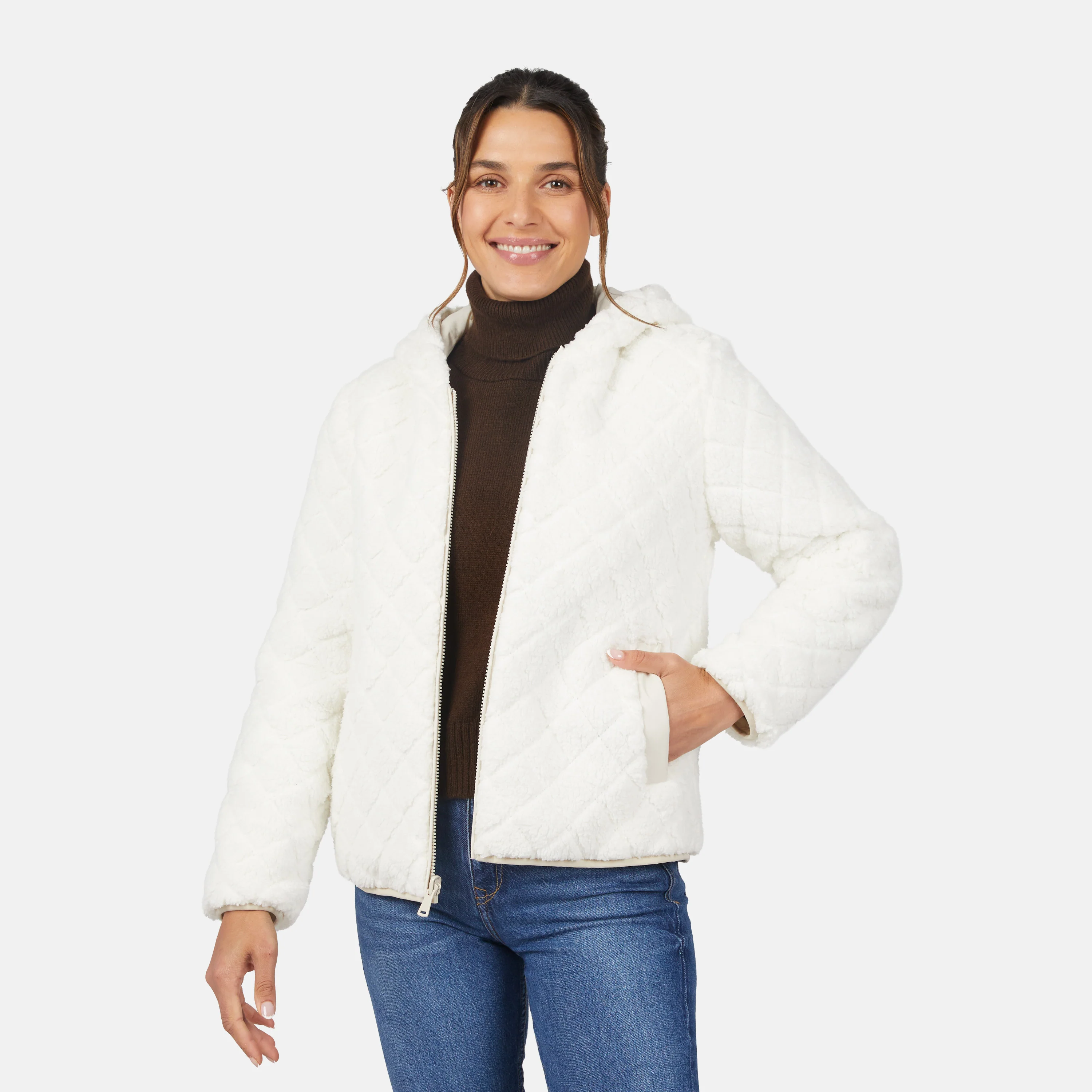 Women's Hooded Cirrus Quilted Reversible Jacket - Image 12