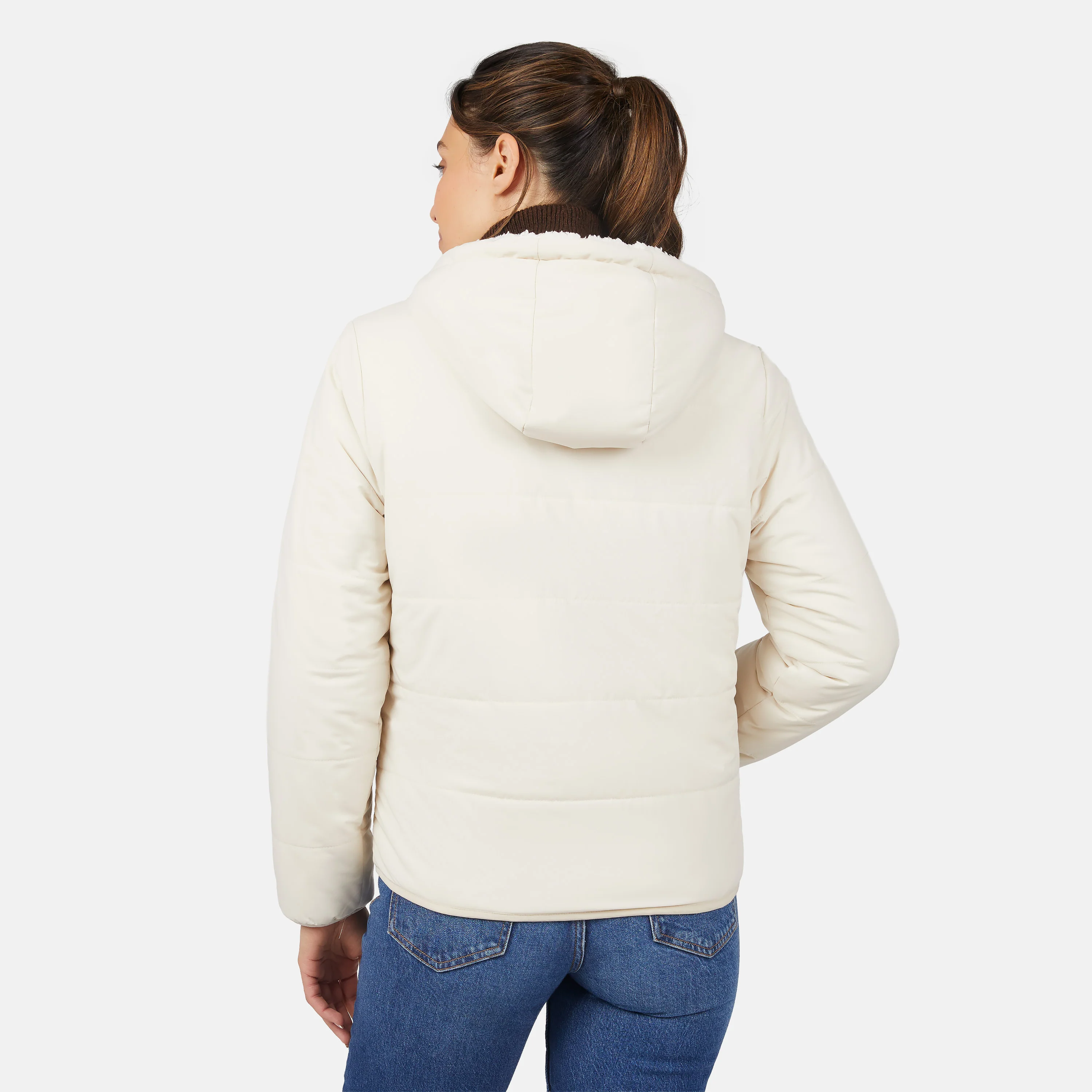 Women's Hooded Cirrus Quilted Reversible Jacket - Image 16