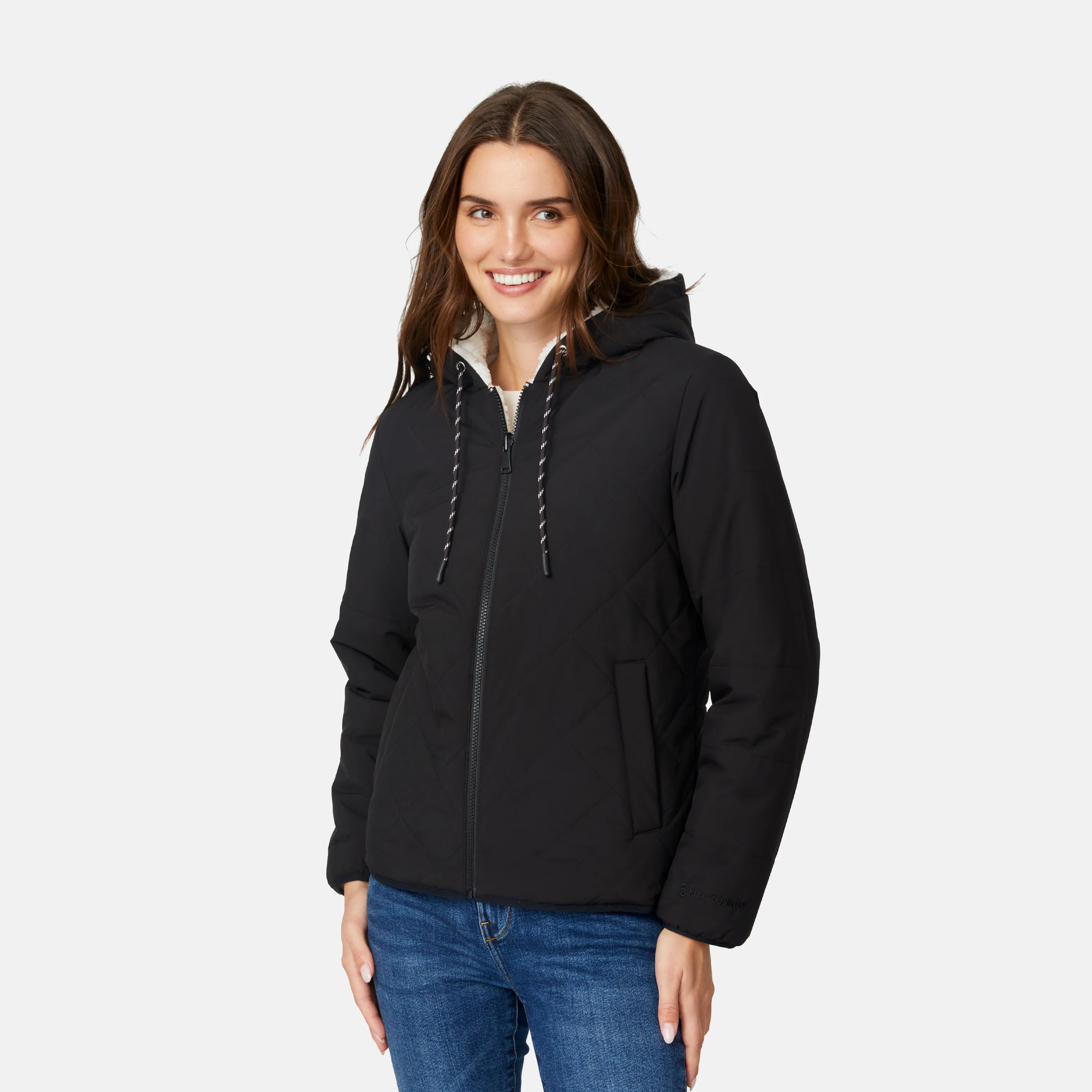 Women's Hooded Cirrus Quilted Reversible Jacket - Image 17