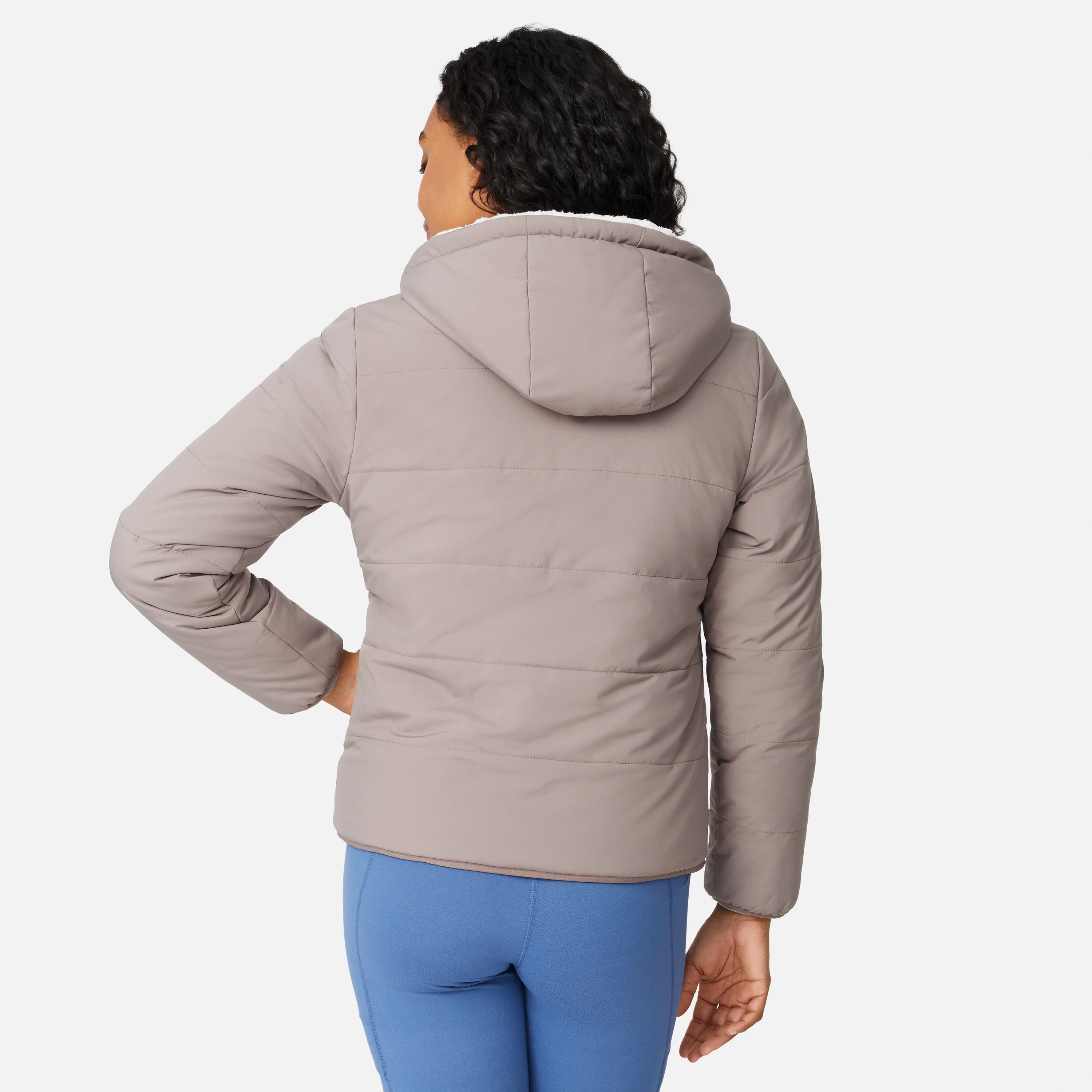 Women's Hooded Cirrus Quilted Reversible Jacket - Image 6