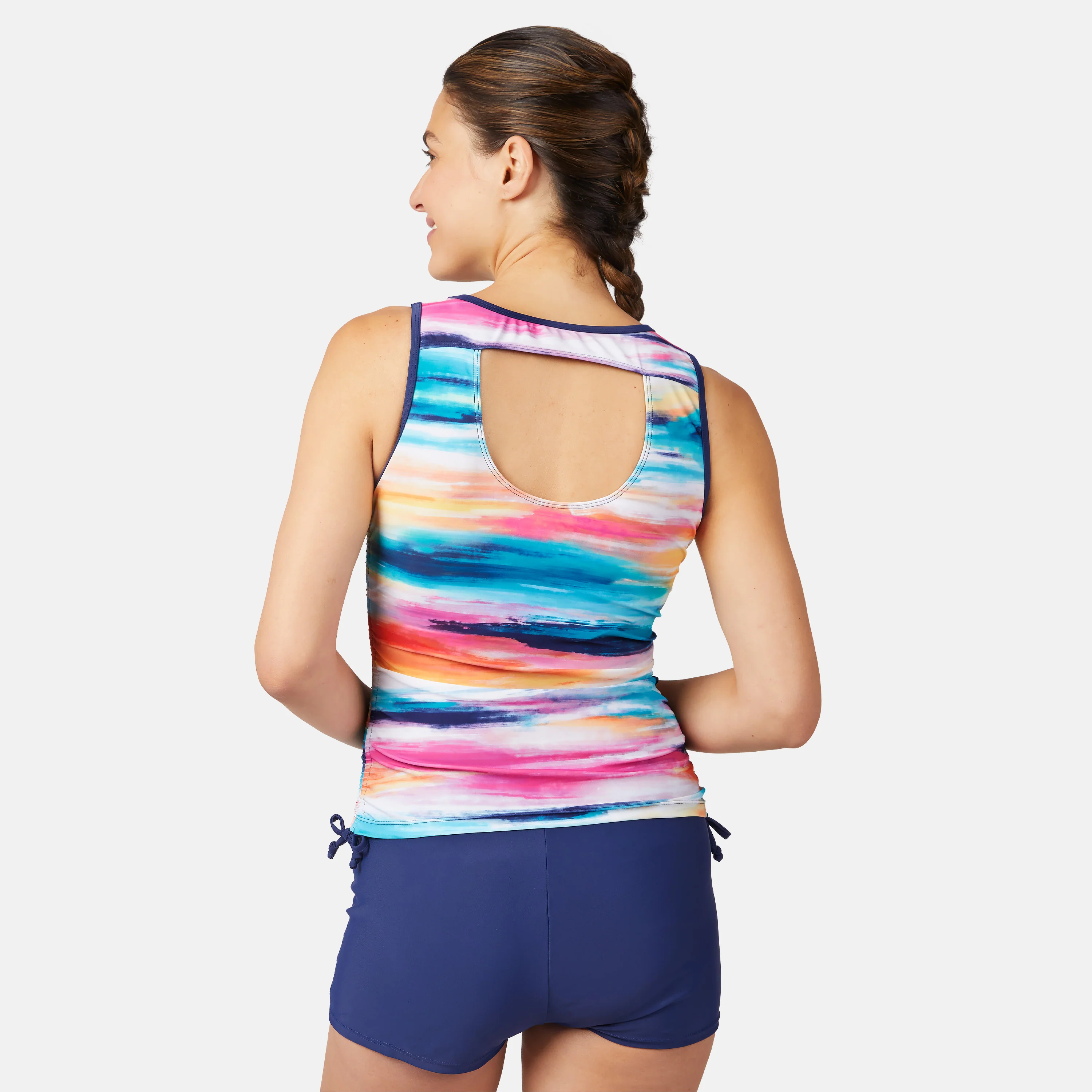 Women's Horizon Full Side Shirring Tankini Top - Image 5