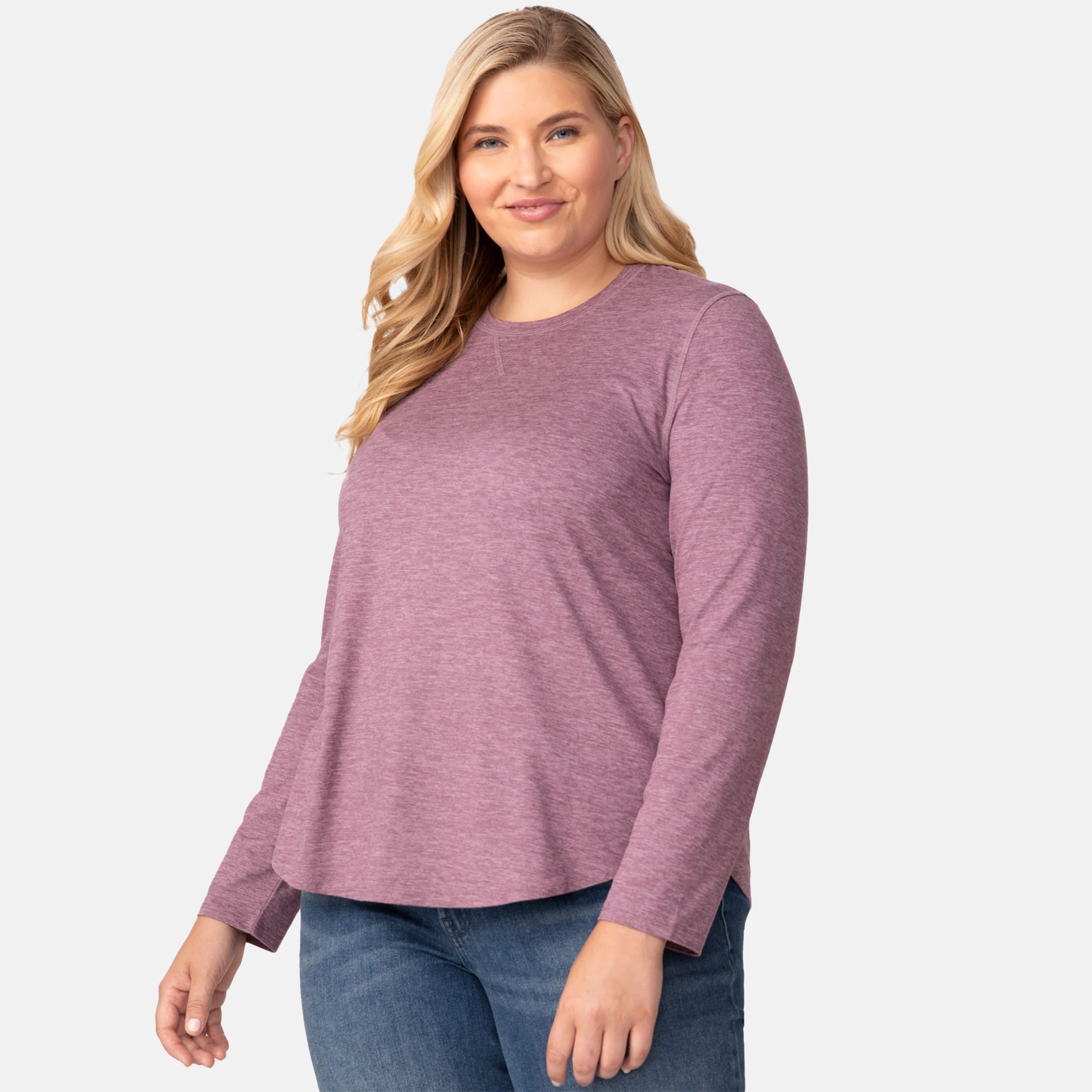 Women's Plus Size Cloud Knit All Day Crew Neck Top - Image 12