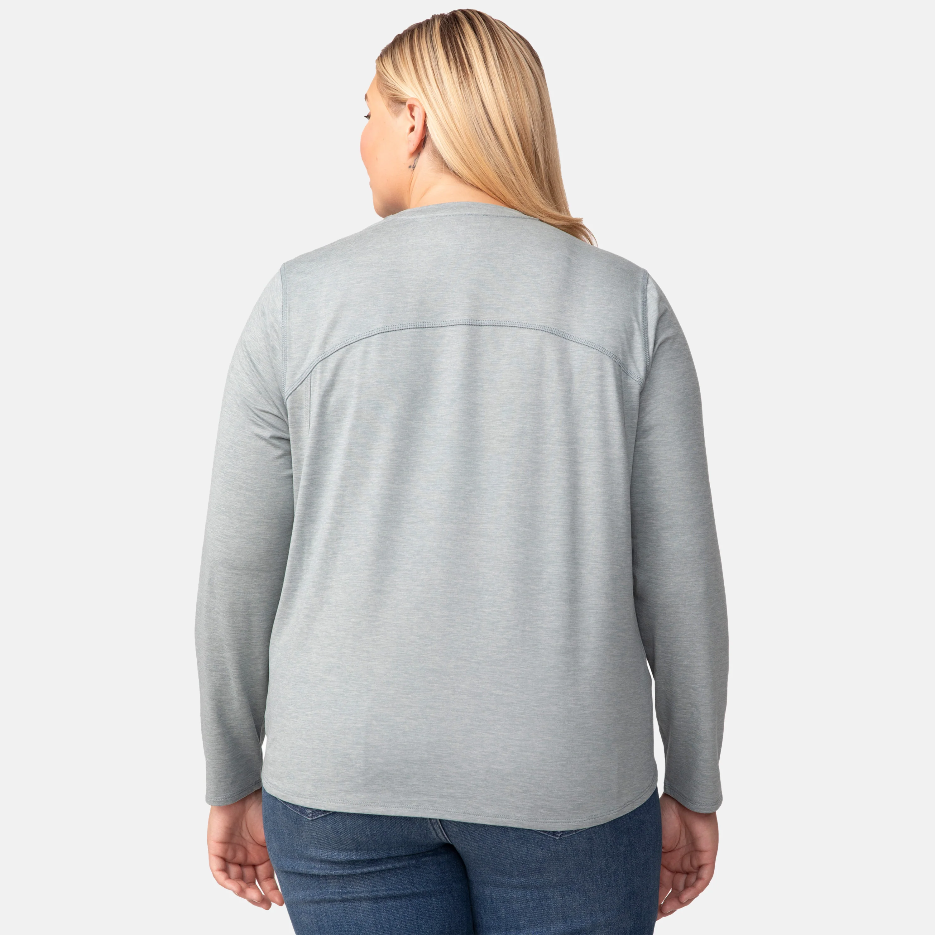 Women's Plus Size Cloud Knit All Day Crew Neck Top - Image 9