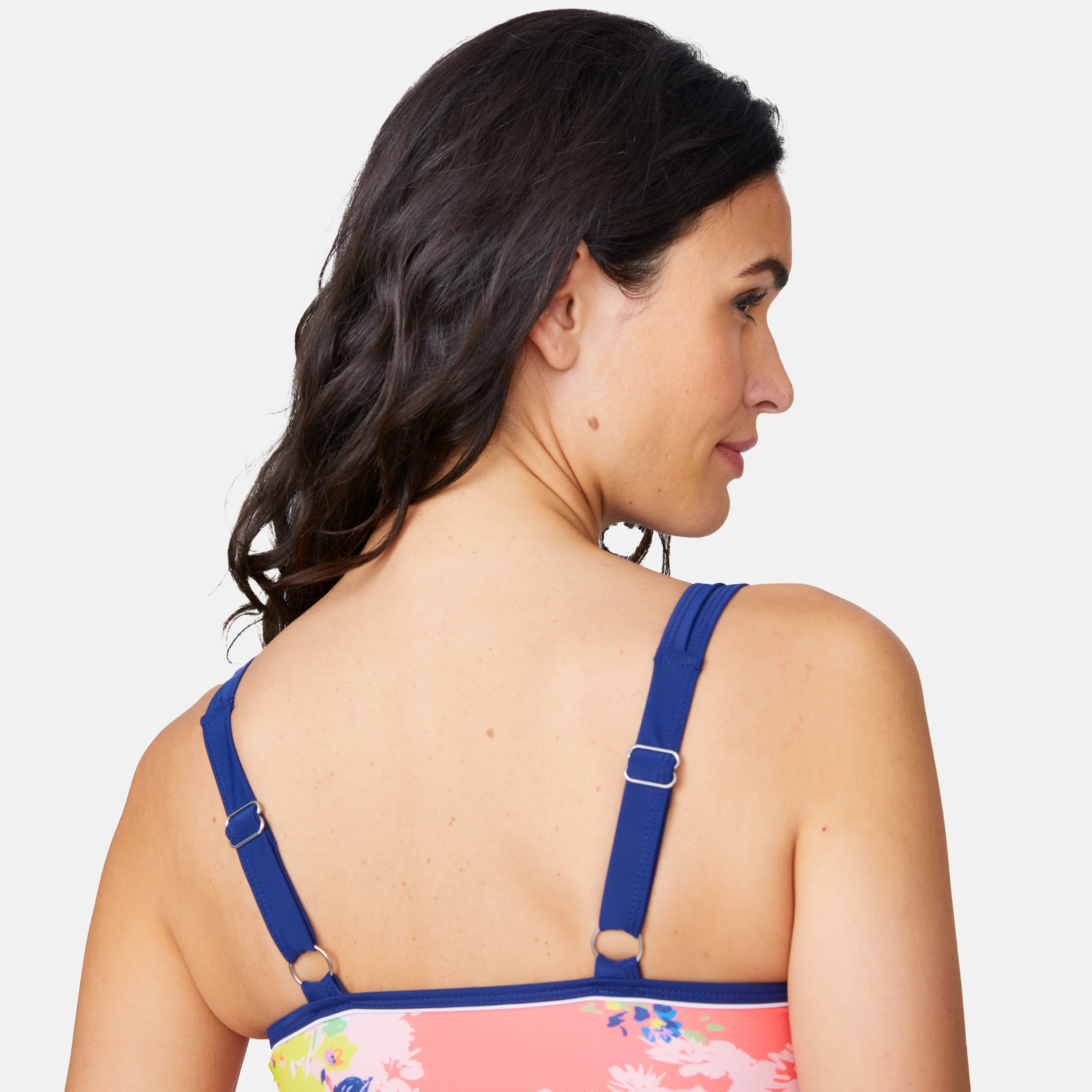 Women's Poolisde Bouquet Double Strap Tankini Top - Image 3