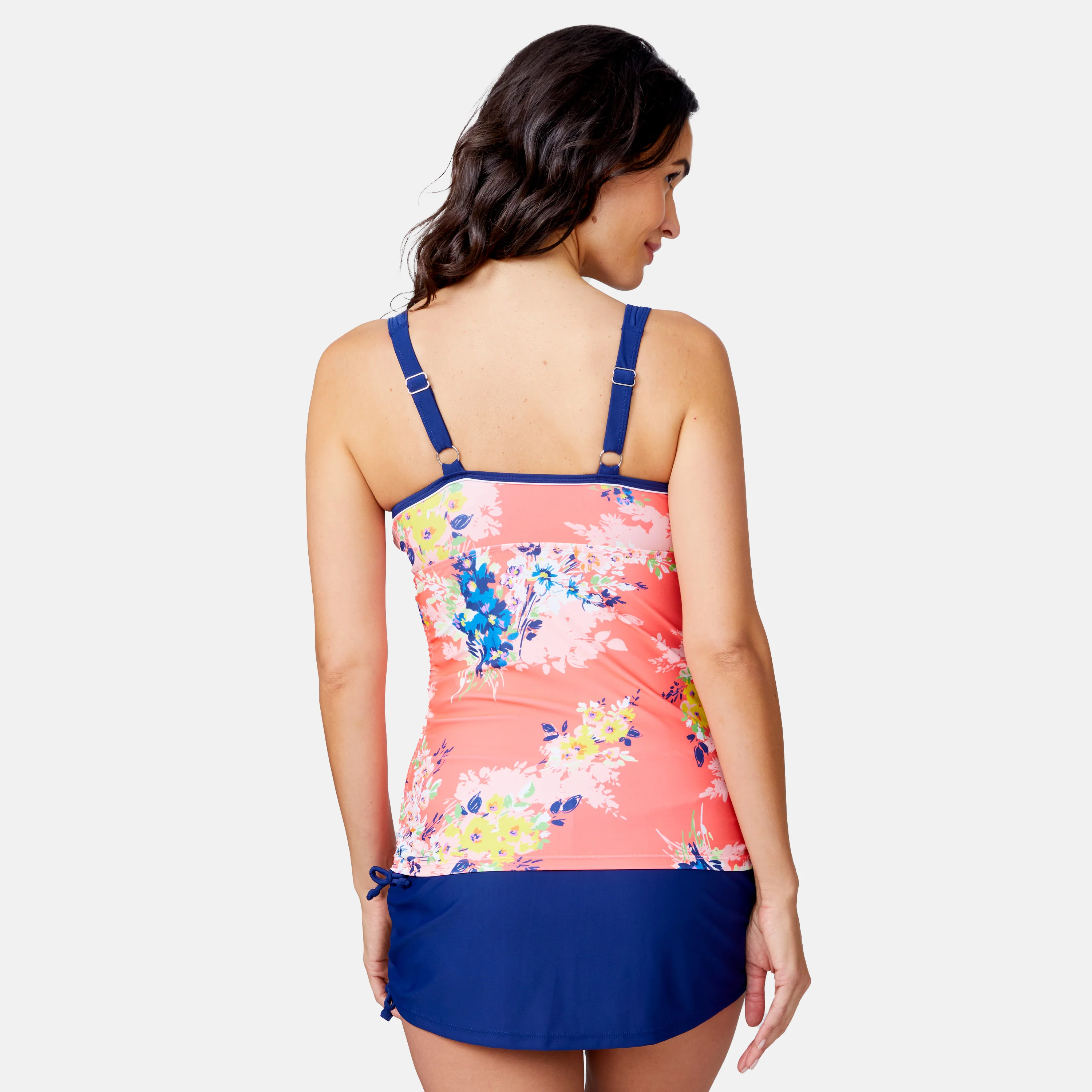 Women's Poolisde Bouquet Double Strap Tankini Top - Image 6